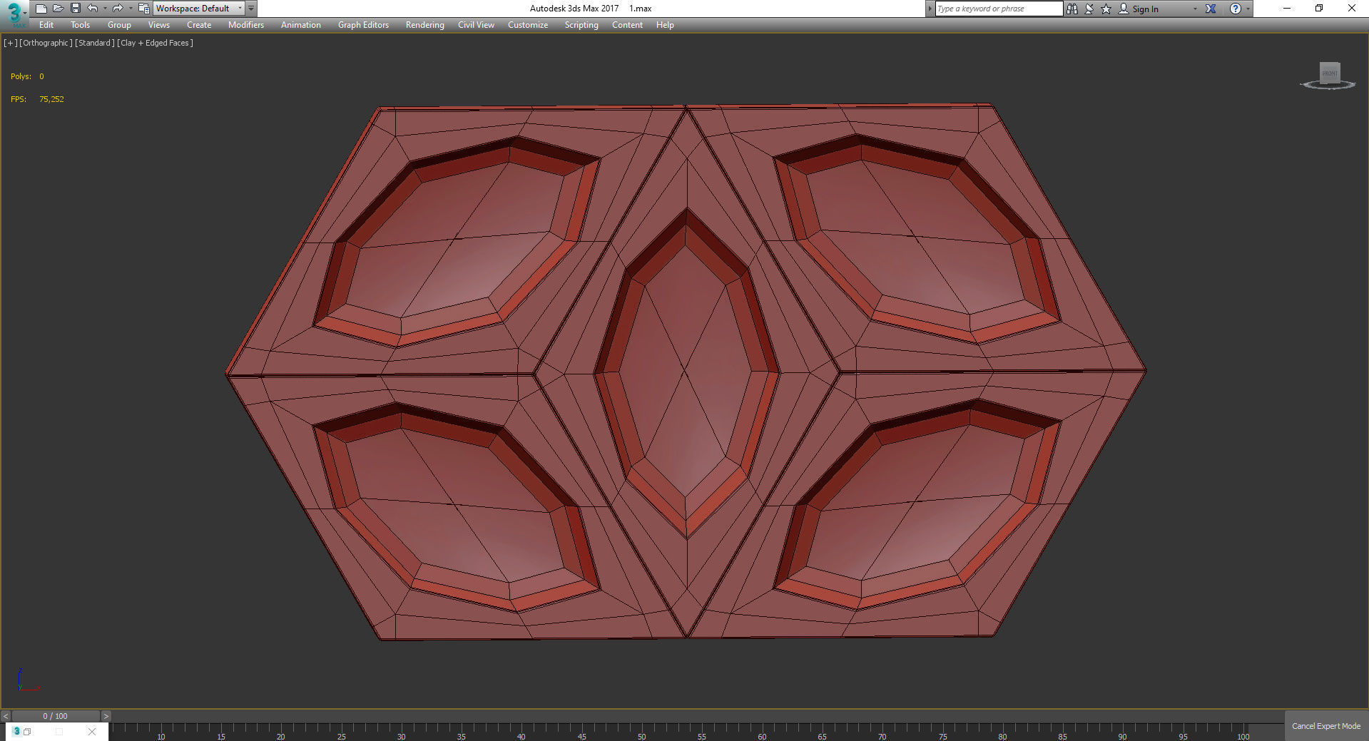 3d panel decoration low poly 3d model Low-poly 3D model_2