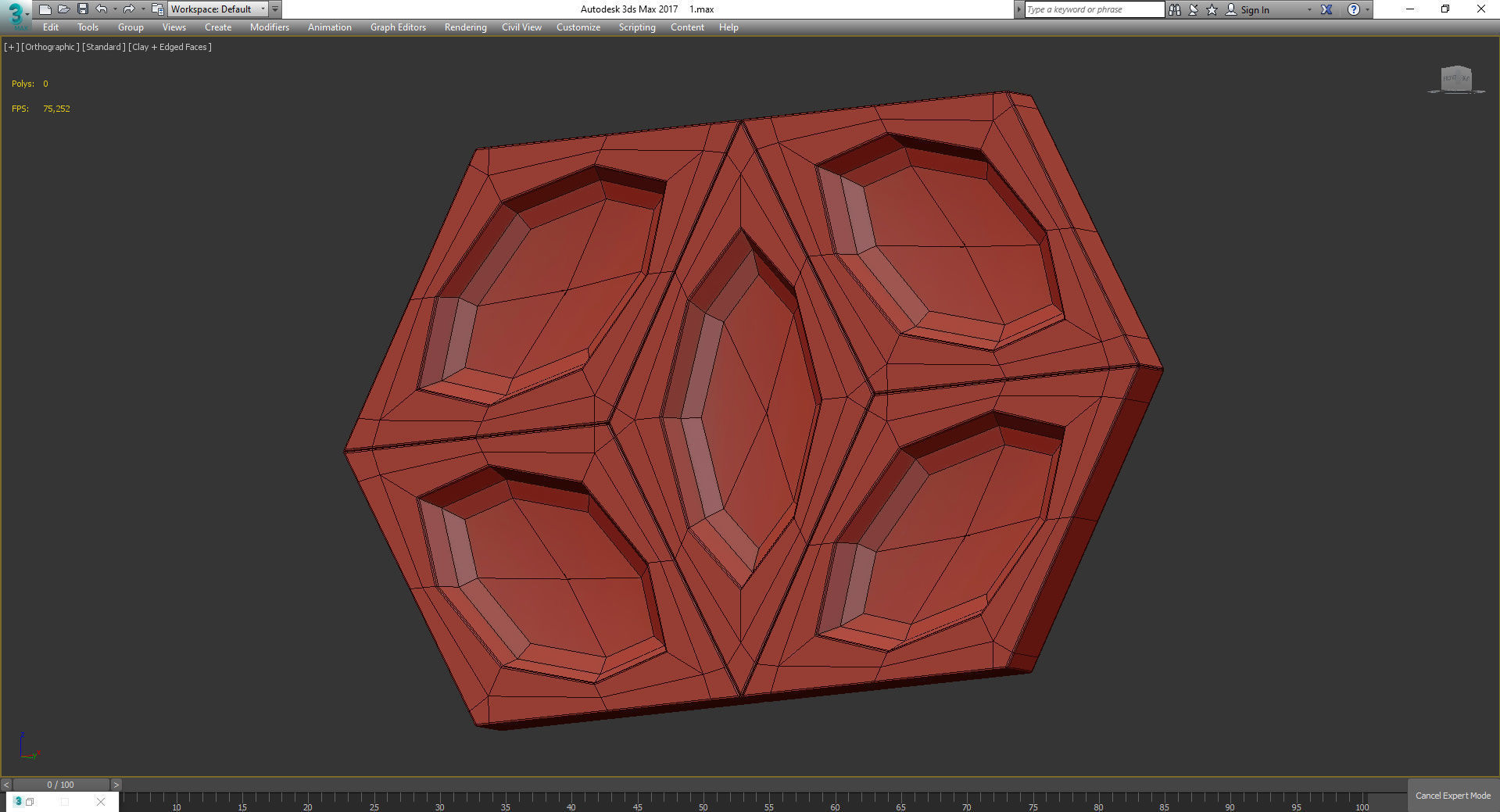 3d panel decoration low poly 3d model Low-poly 3D model_3
