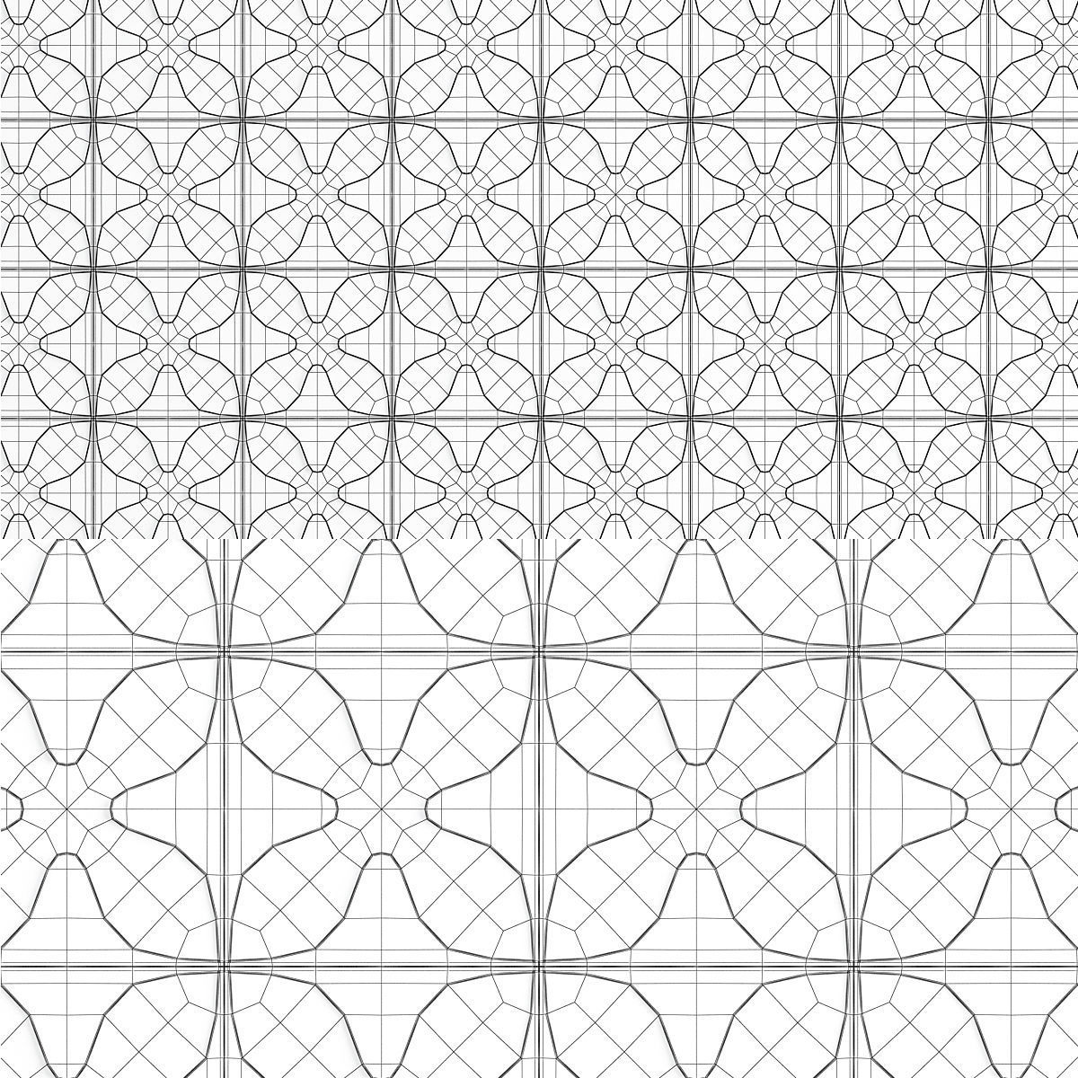 3d wall panel decoration low poly 3d model Low-poly 3D model_1