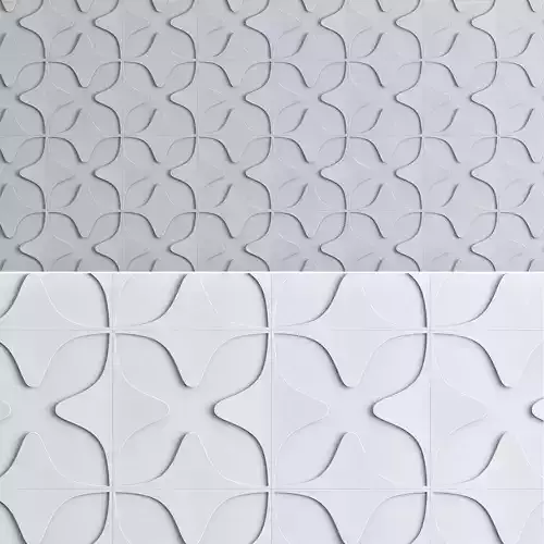 3d wall panel decoration low poly 3d model