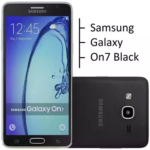 Samsung Galaxy On7 Black 3D model