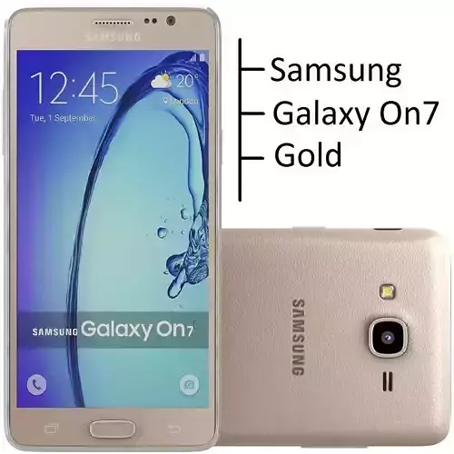 Samsung Galaxy On7 Gold 3D model