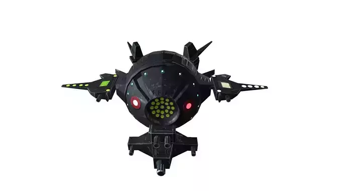 Sci-Fi Military Drone - PBR Low-poly 3D model