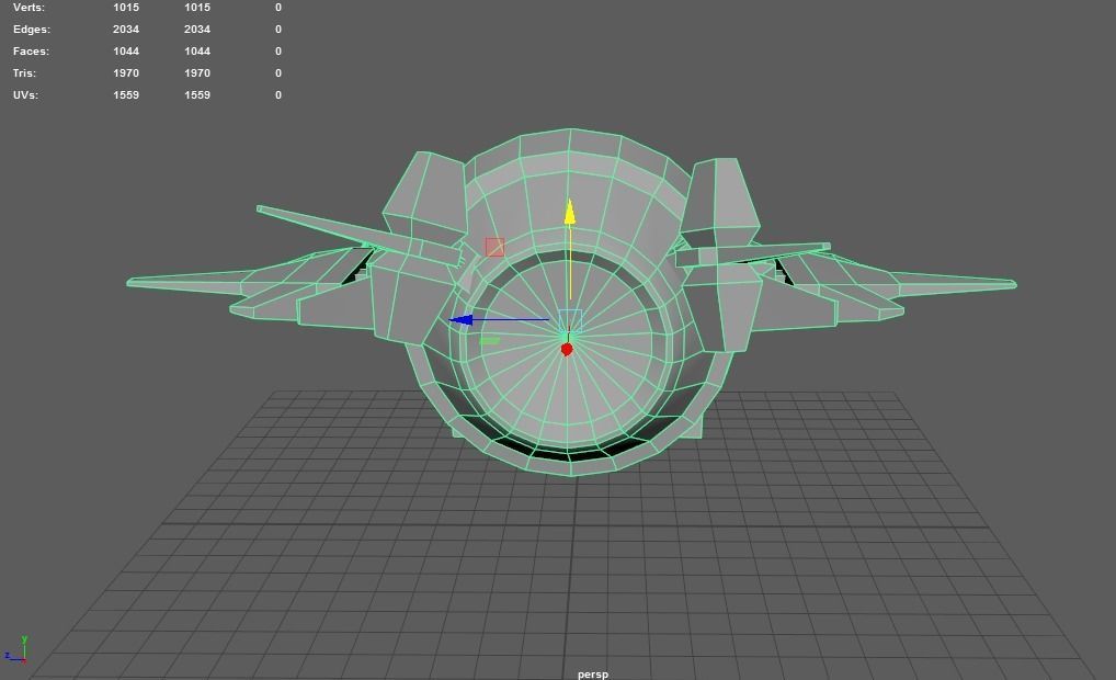 Sci-Fi Military Drone - PBR Low-poly 3D model_15