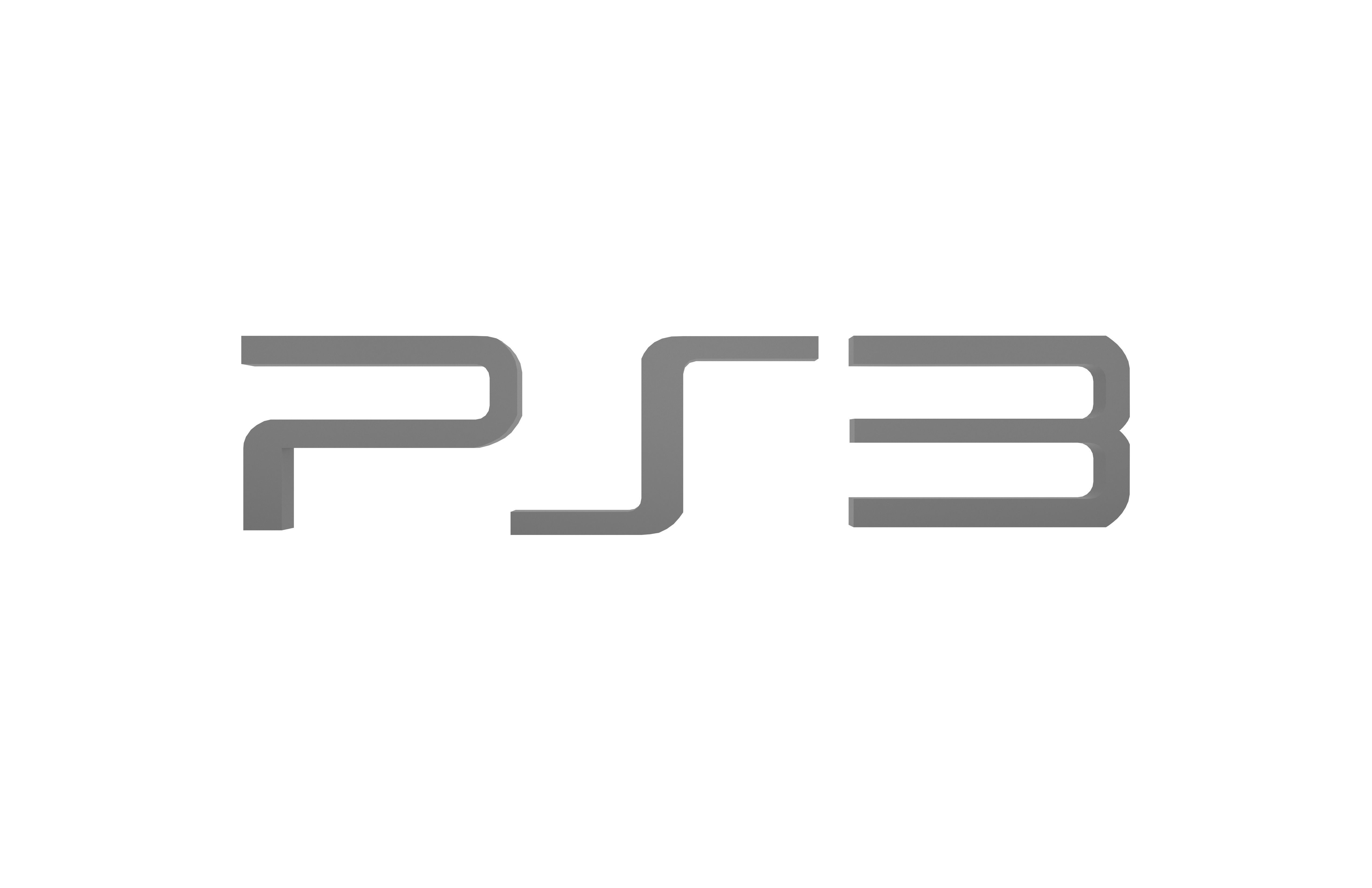 PS3 Logo v1 001 Free low-poly 3D model_2