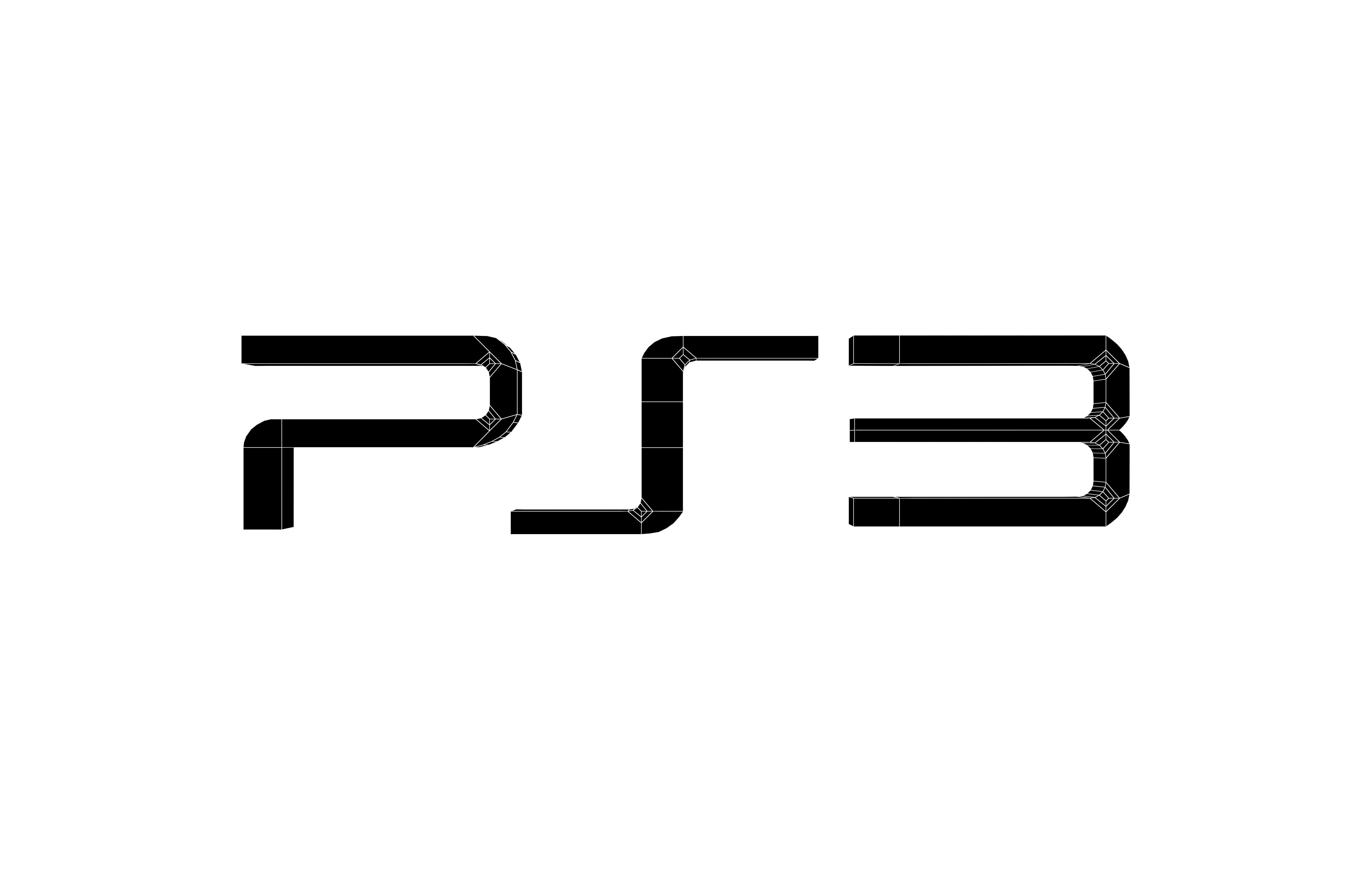 PS3 Logo v1 001 Free low-poly 3D model_5