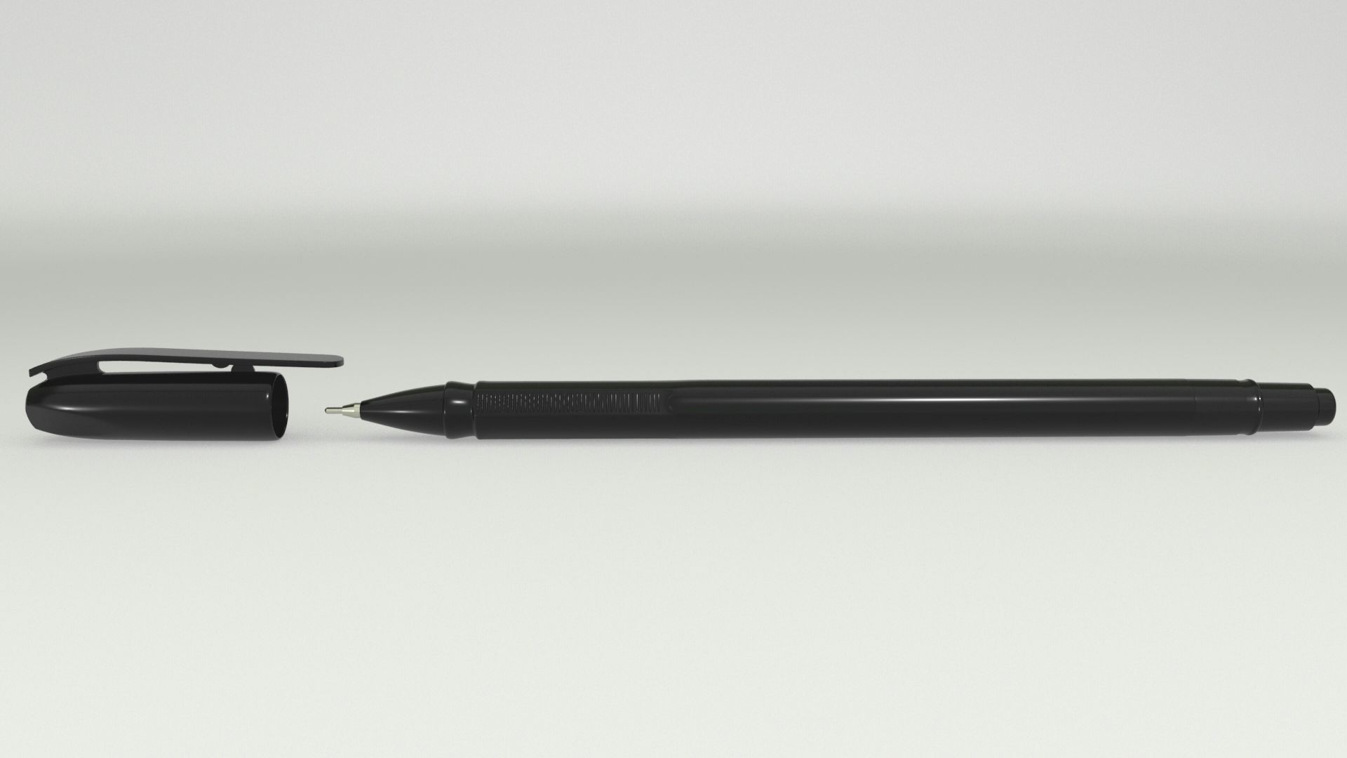 Ball point pen 3D model_1