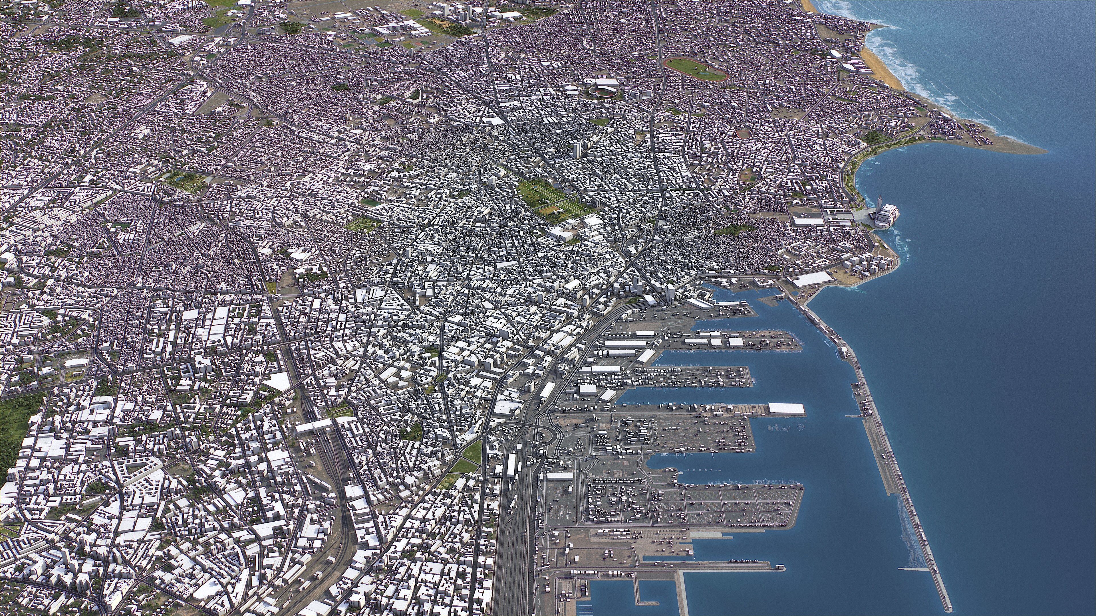 Casablanca - 3D City Model Low-poly 3D model_7