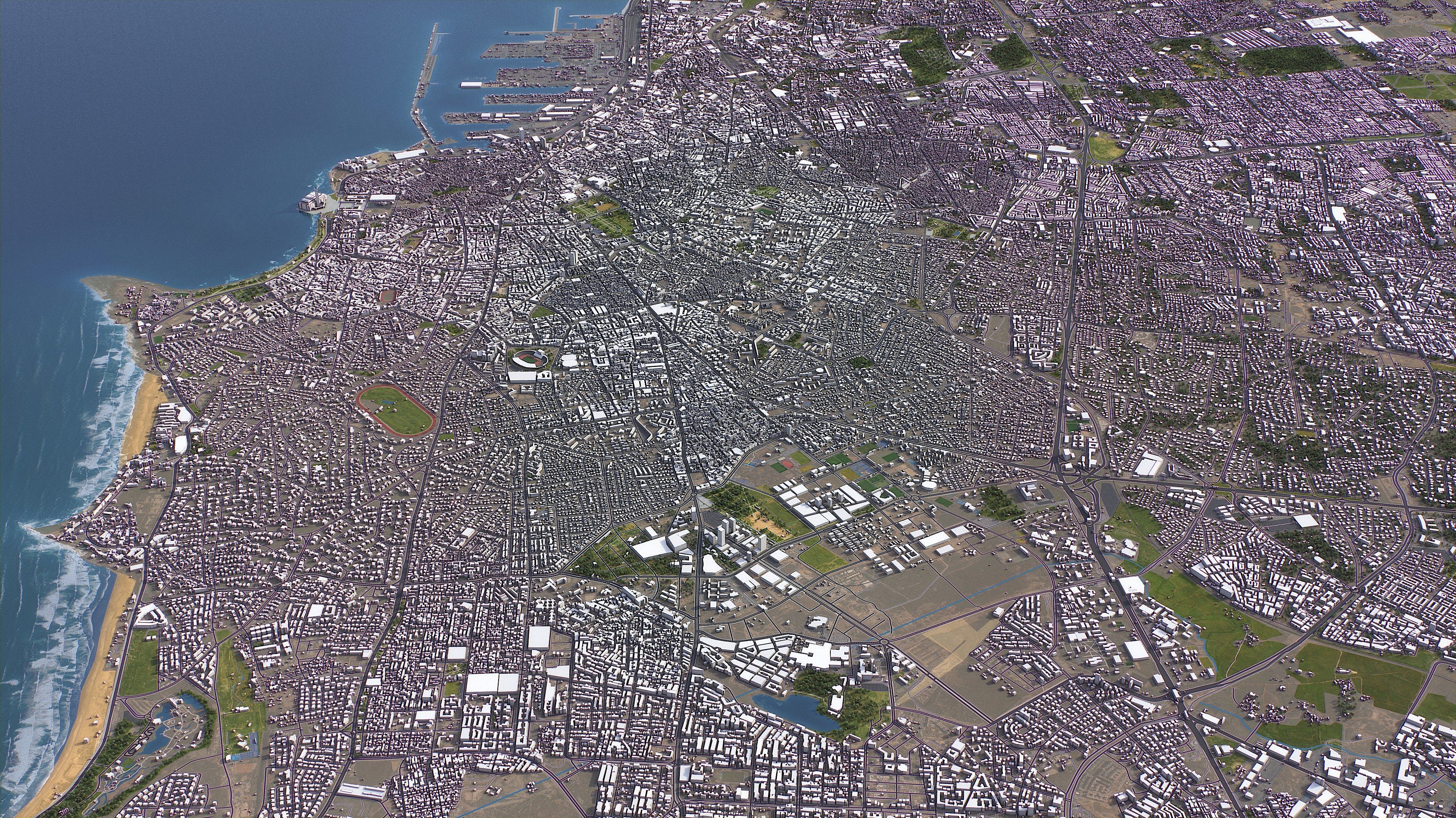 Casablanca - 3D City Model Low-poly 3D model_13