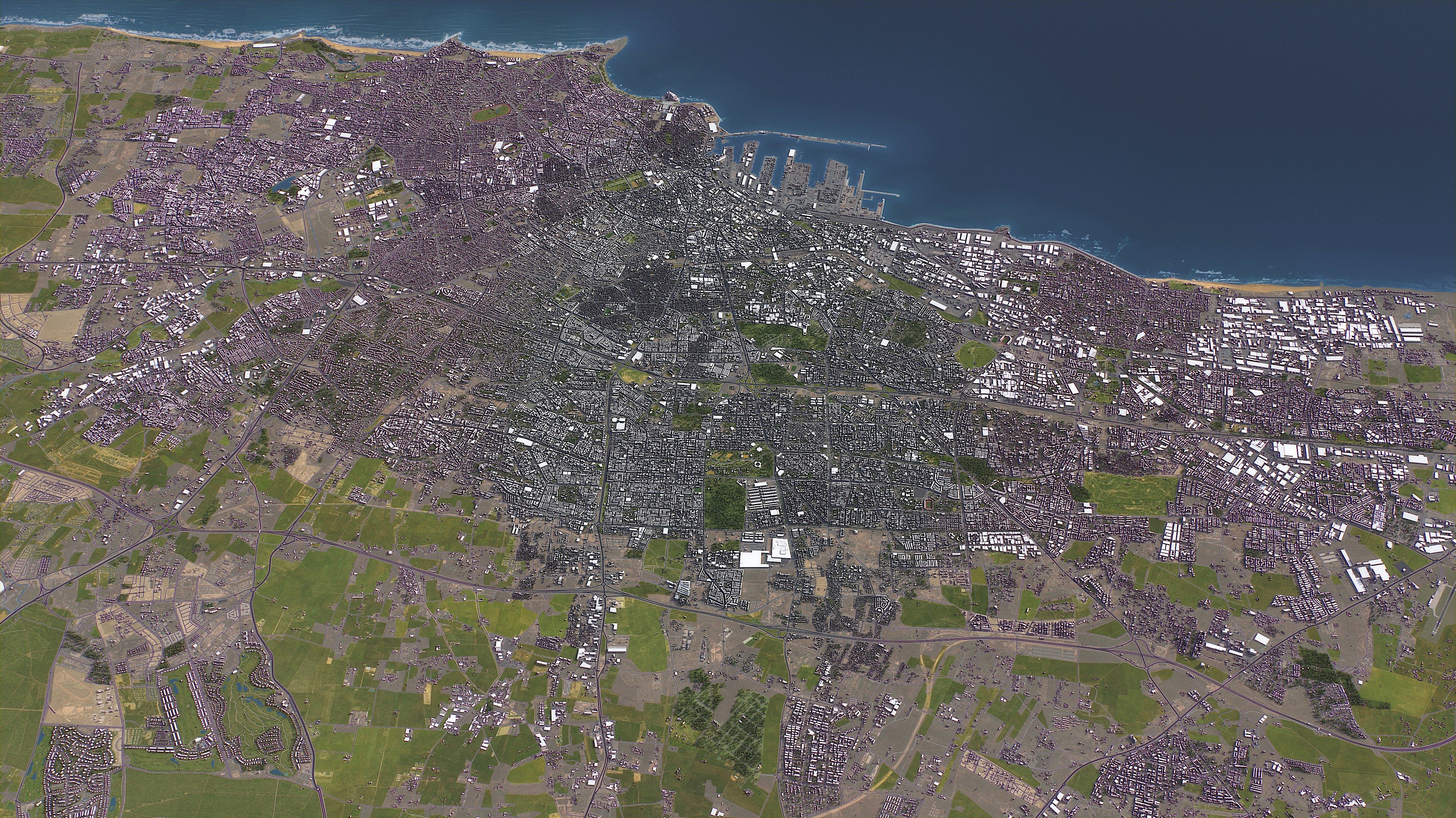 Casablanca - 3D City Model Low-poly 3D model_4