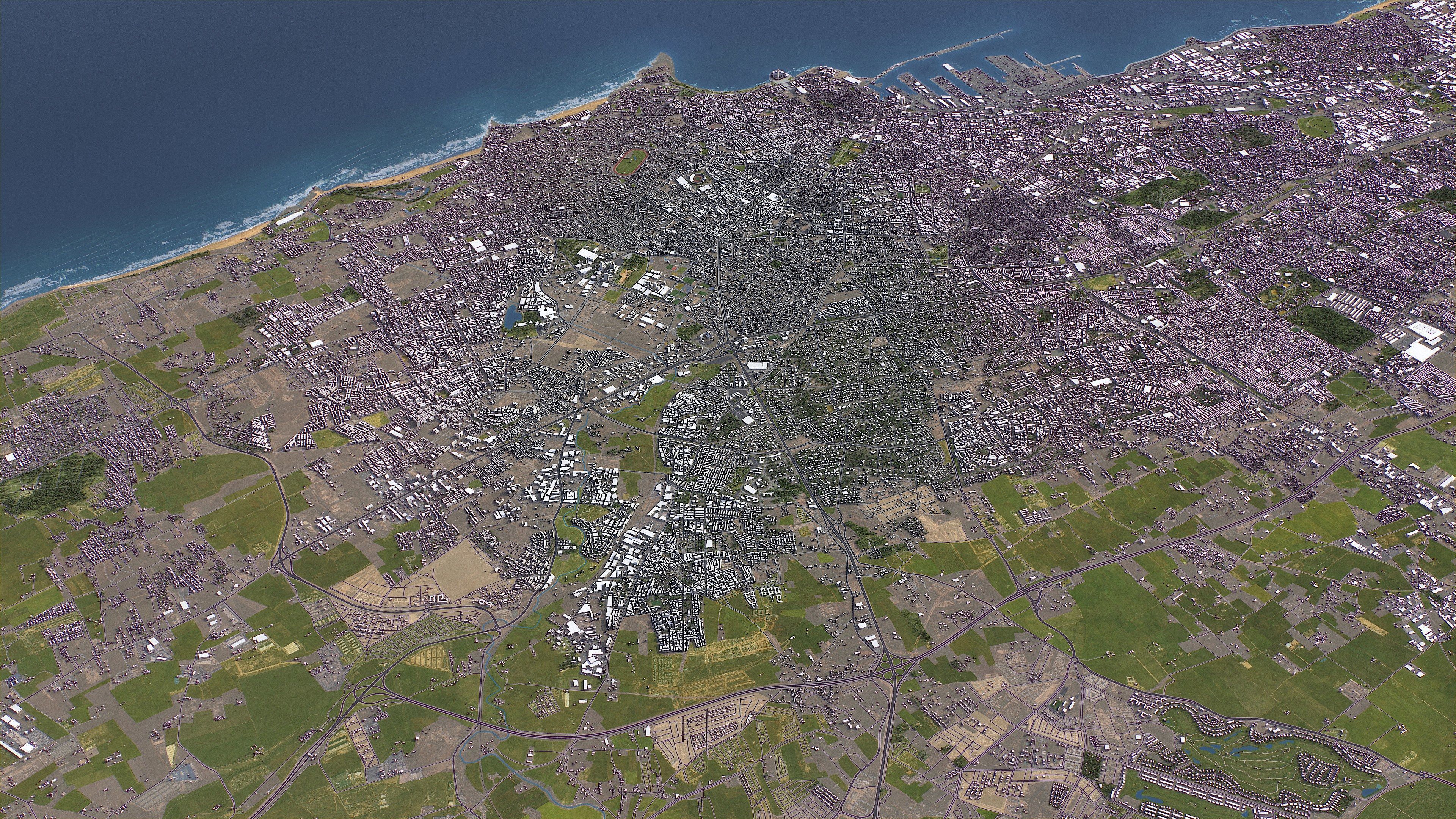 Casablanca - 3D City Model Low-poly 3D model_16