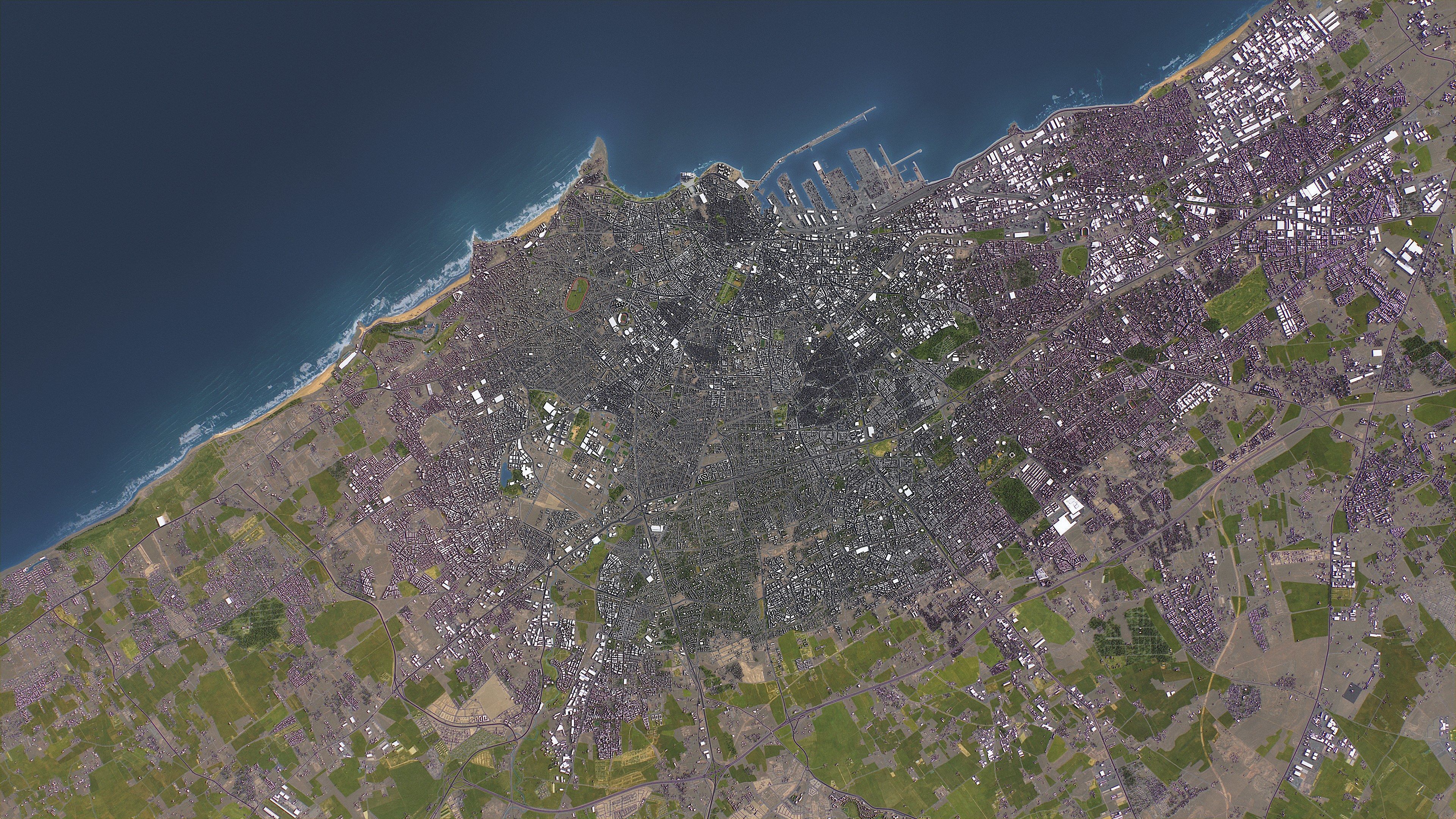 Casablanca - 3D City Model Low-poly 3D model_3