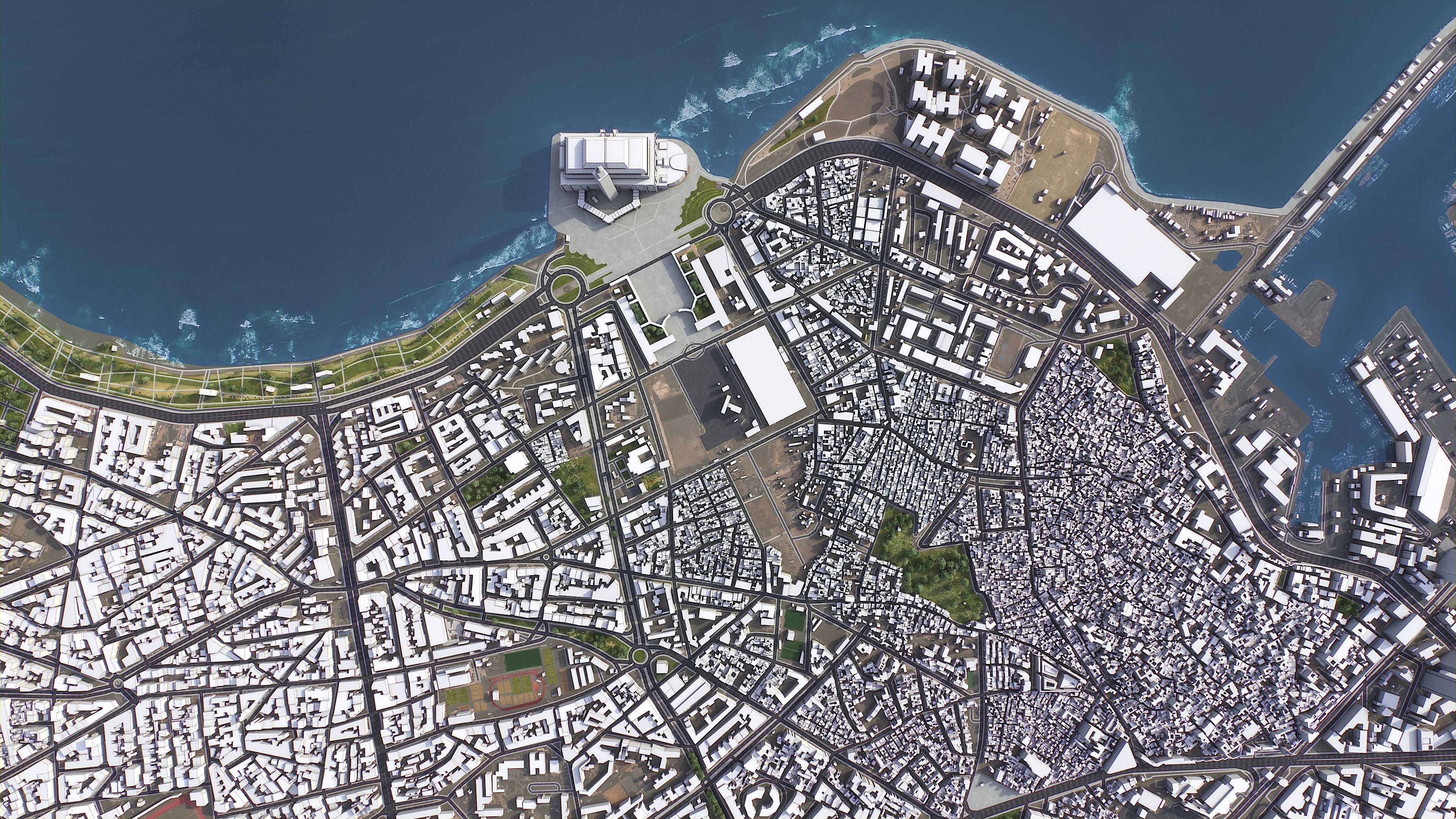 Casablanca - 3D City Model Low-poly 3D model_2