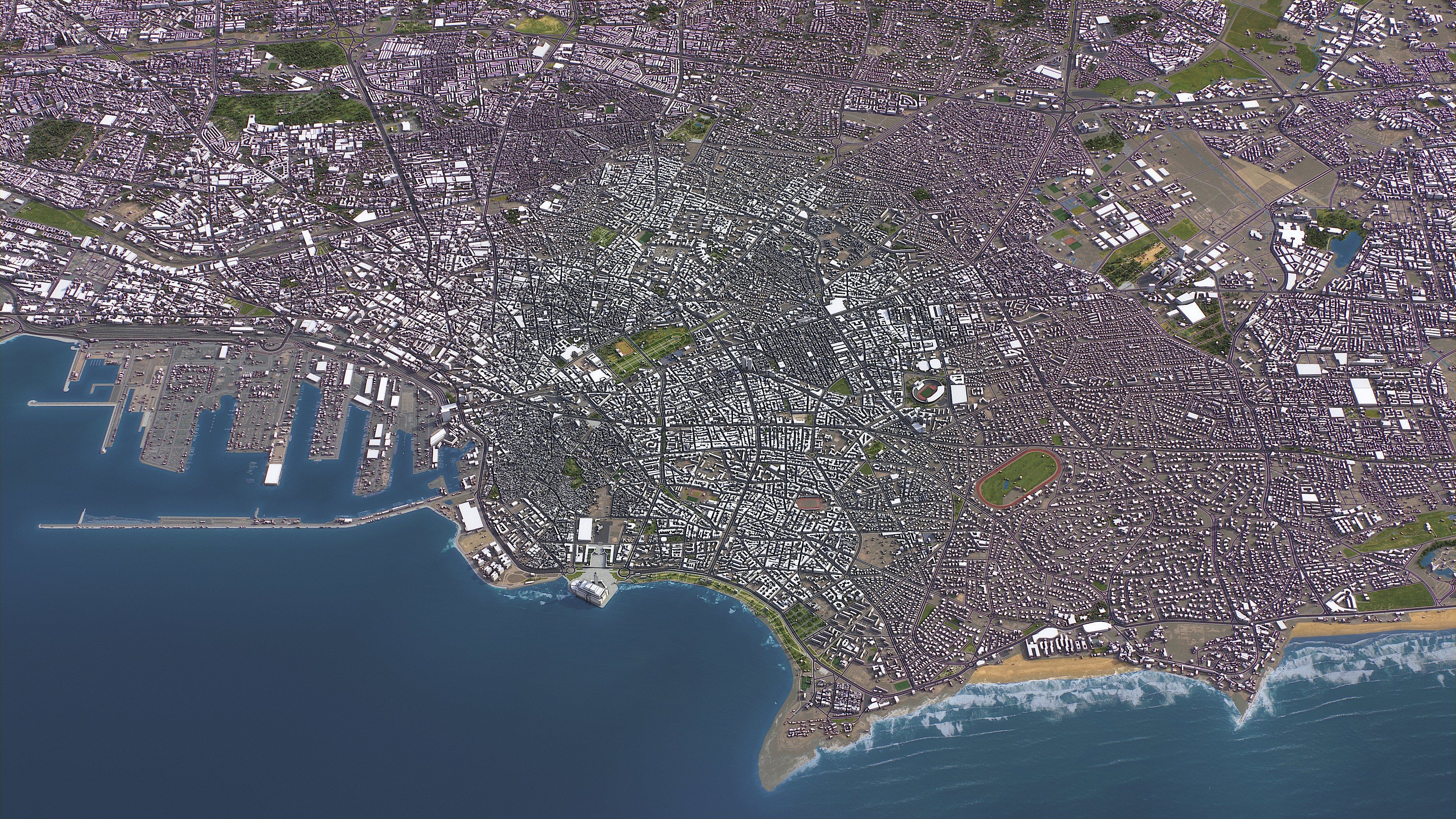 Casablanca - 3D City Model Low-poly 3D model_12