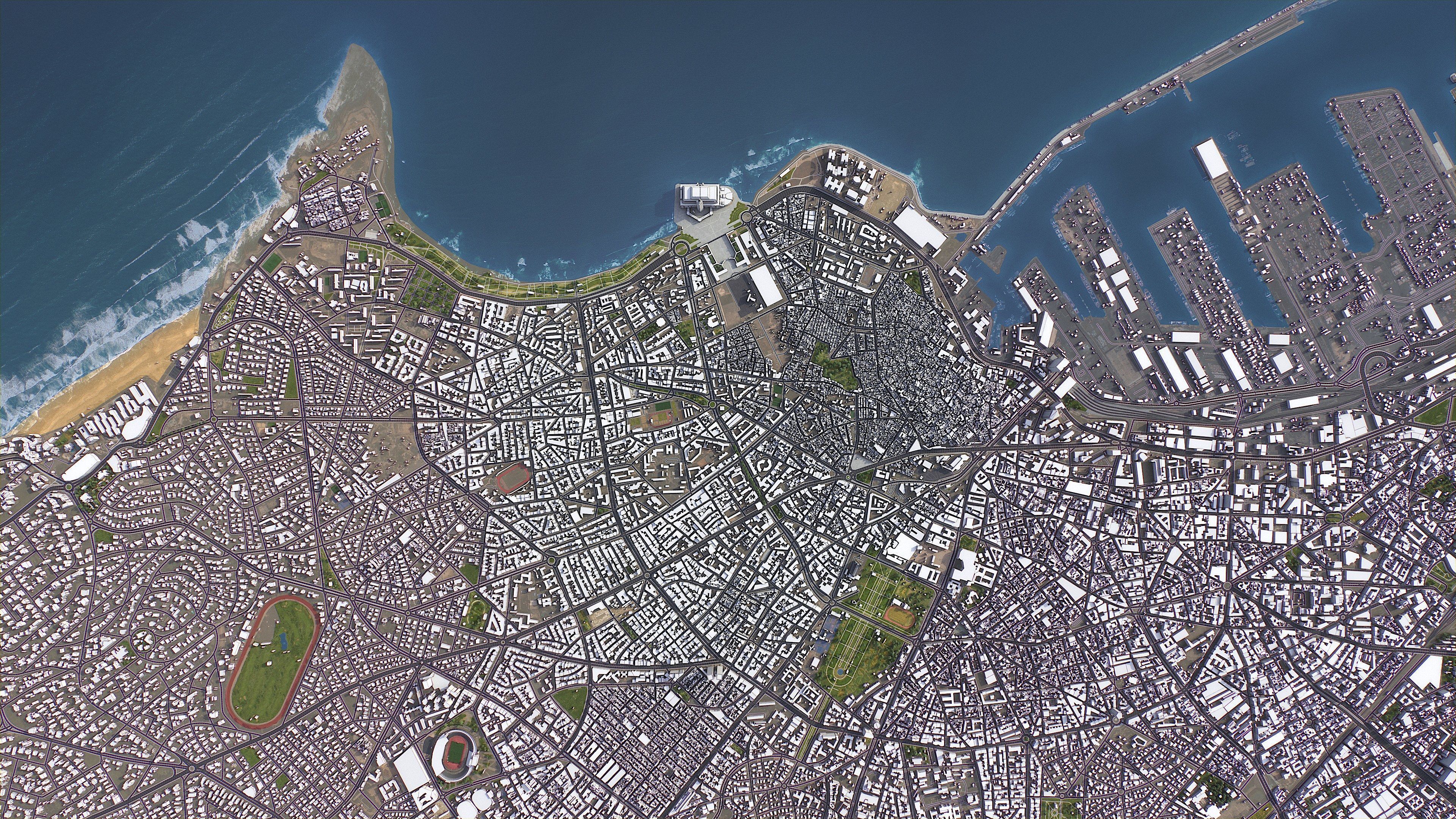 Casablanca - 3D City Model Low-poly 3D model_15