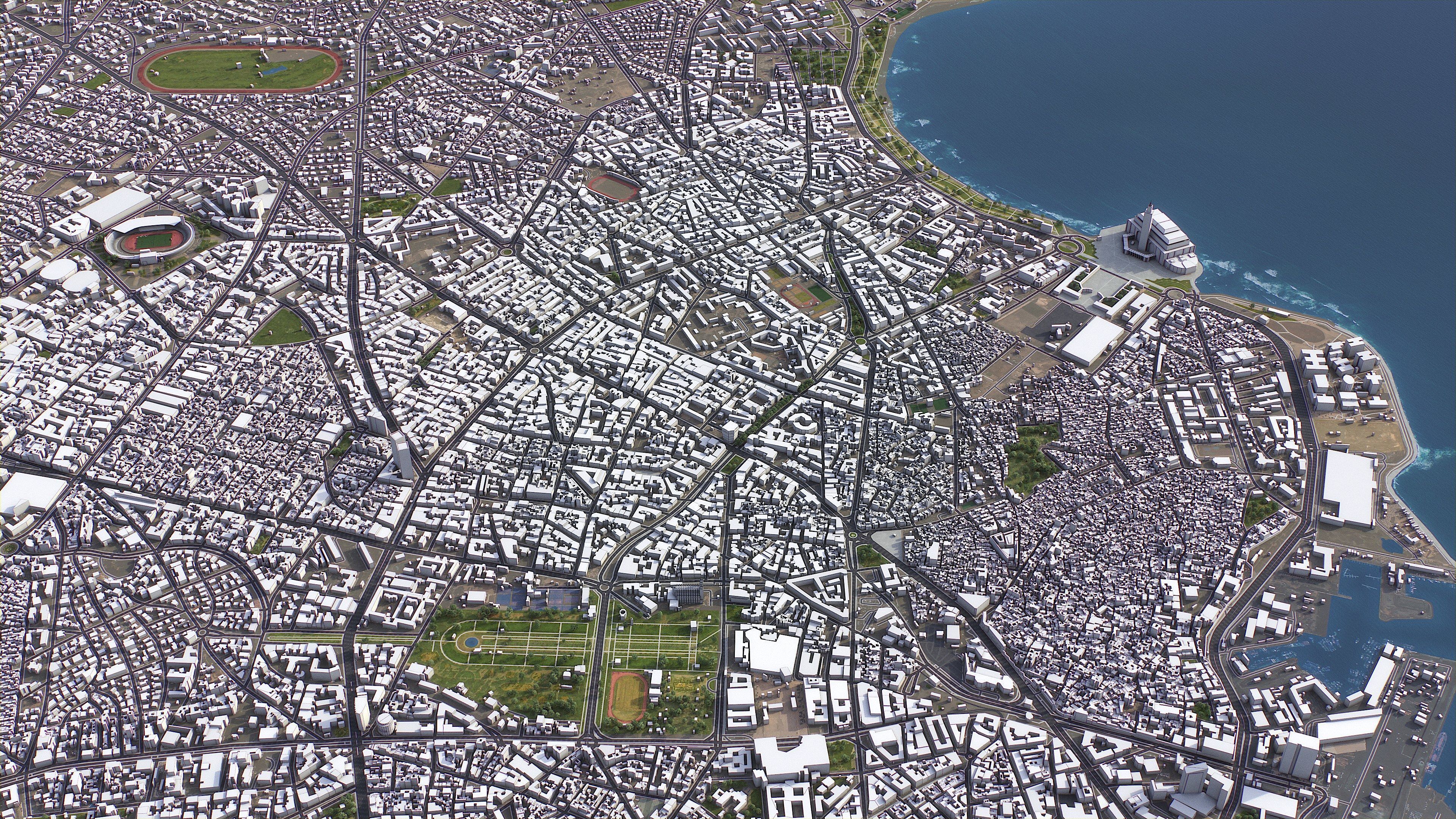 Casablanca - 3D City Model Low-poly 3D model_11
