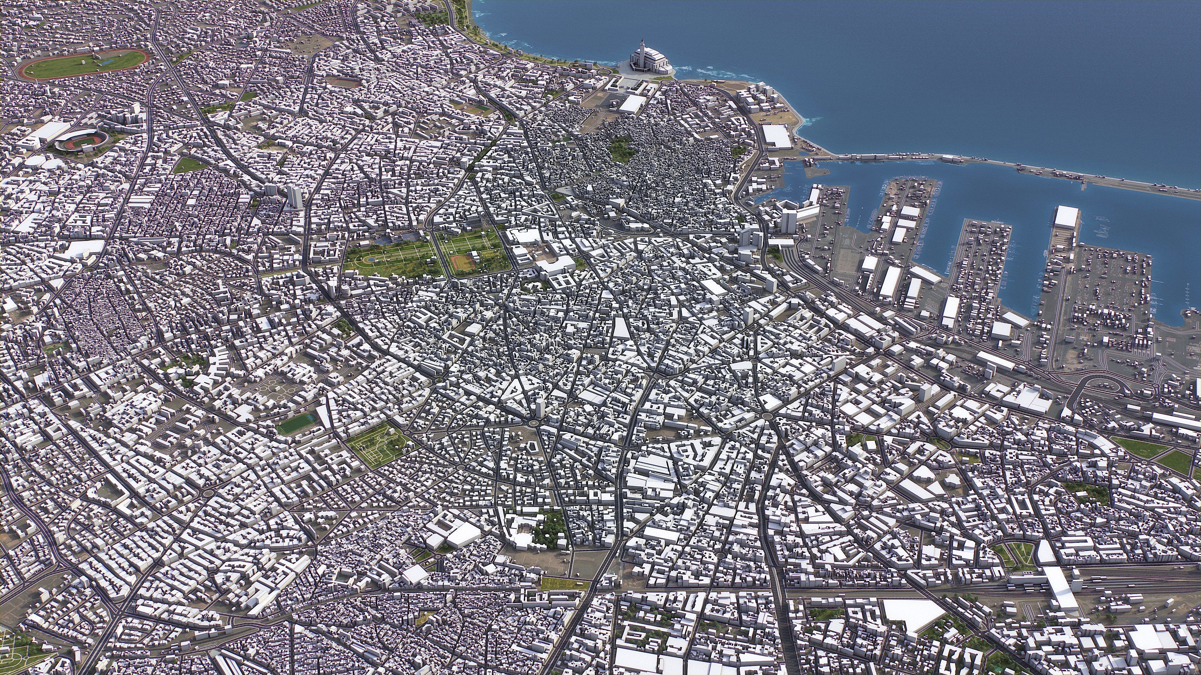 Casablanca - 3D City Model Low-poly 3D model_10