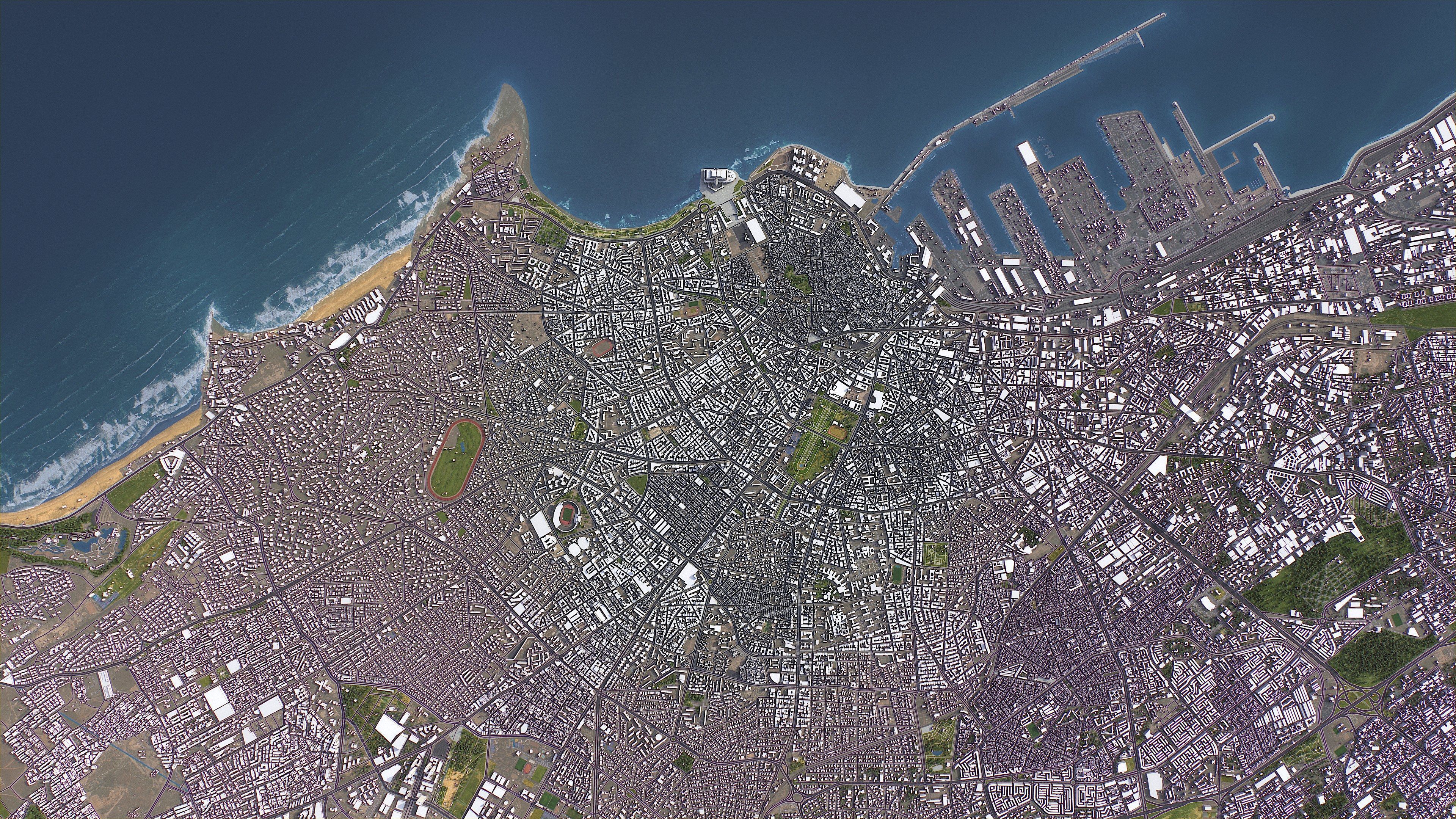 Casablanca - 3D City Model Low-poly 3D model_14