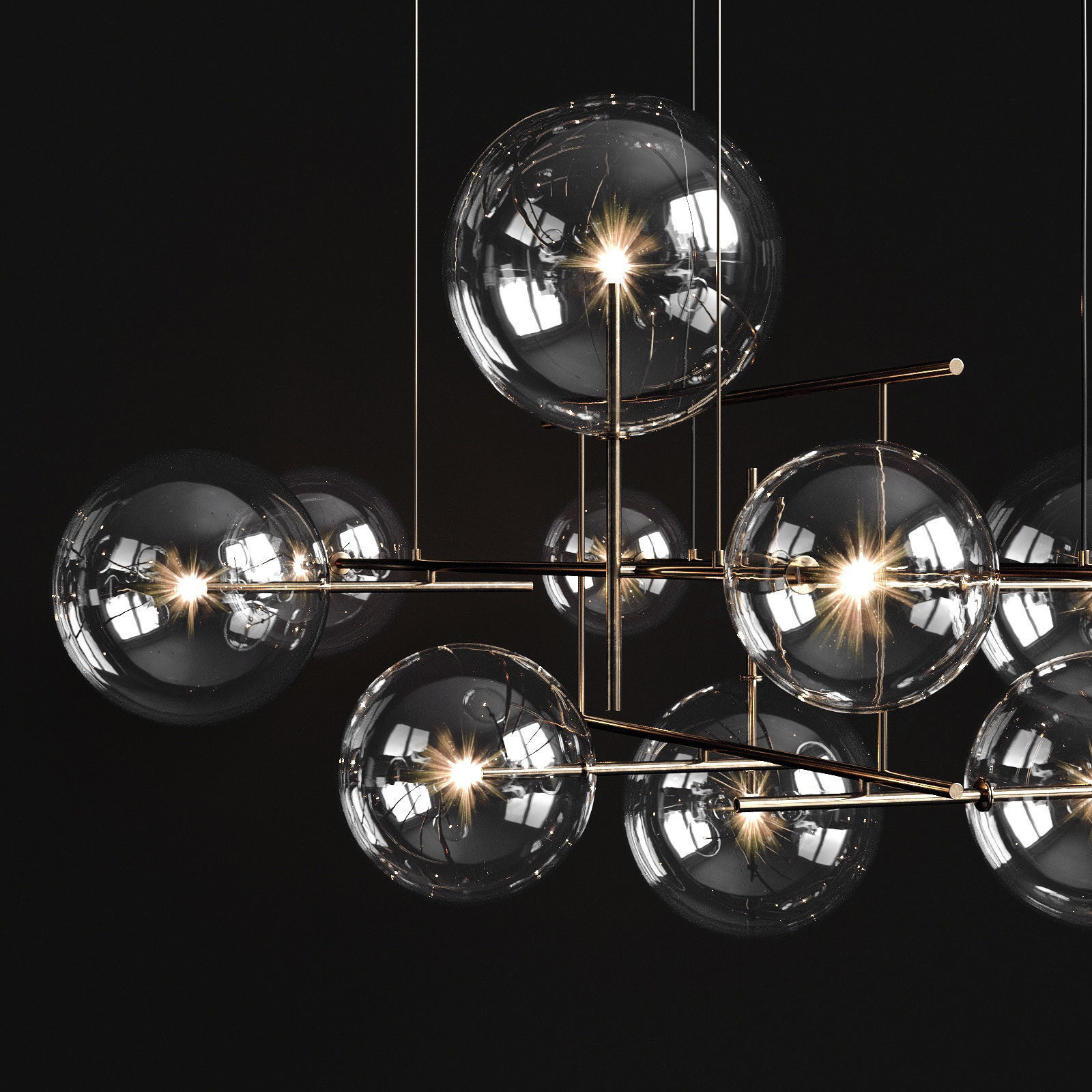 Chandelier Gallotti and Radice Bolle horizontal 3D model_2