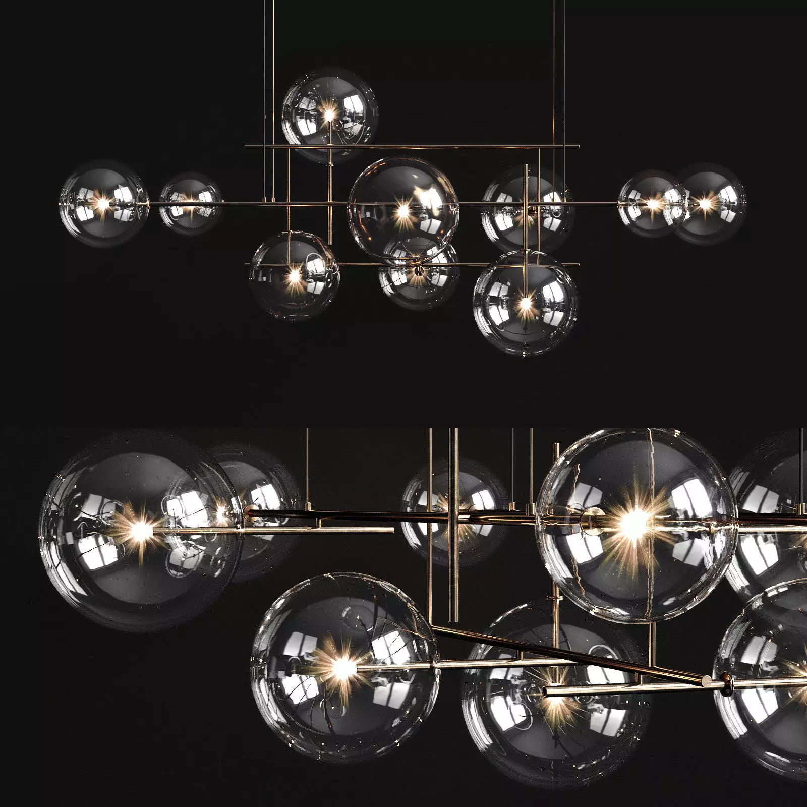 Chandelier Gallotti and Radice Bolle horizontal 3D model_0