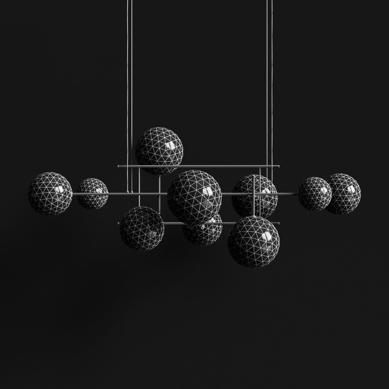 Chandelier Gallotti and Radice Bolle horizontal 3D model_4