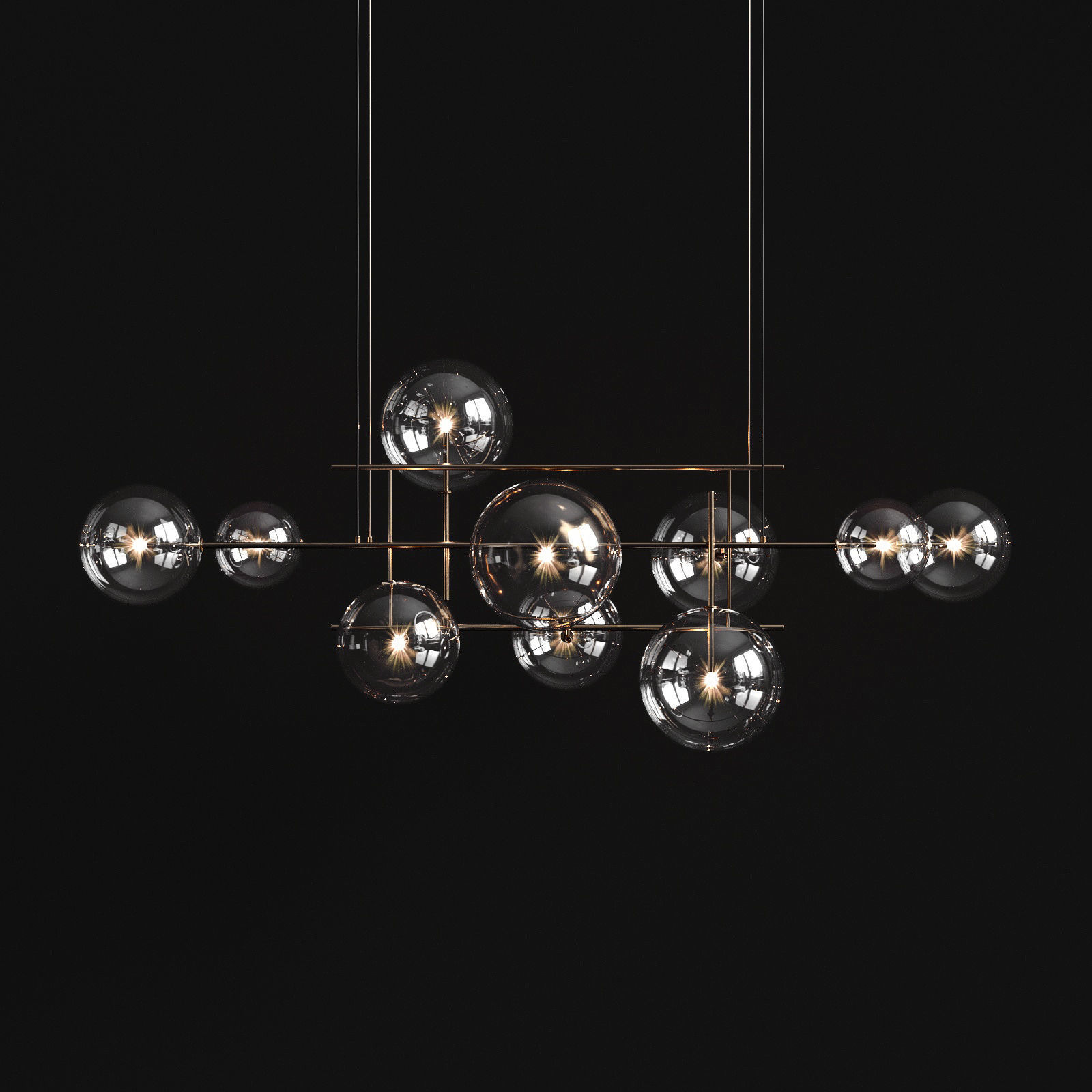 Chandelier Gallotti and Radice Bolle horizontal 3D model_1
