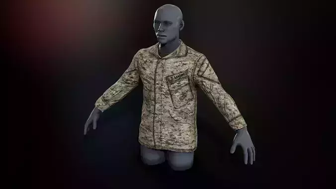 USMC Blouse Low-poly 3D model