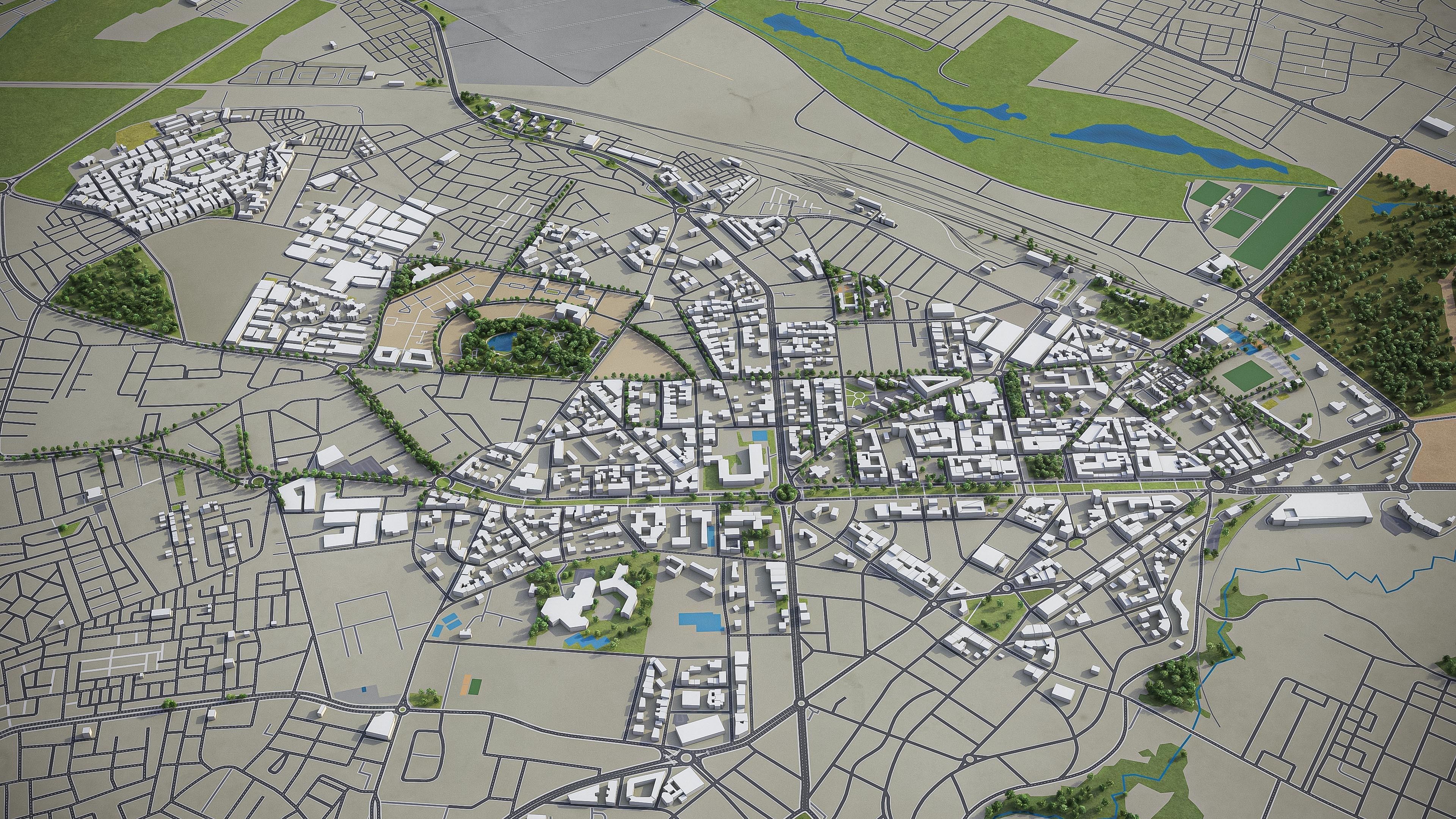 Fez - city  Low-poly 3D model_2