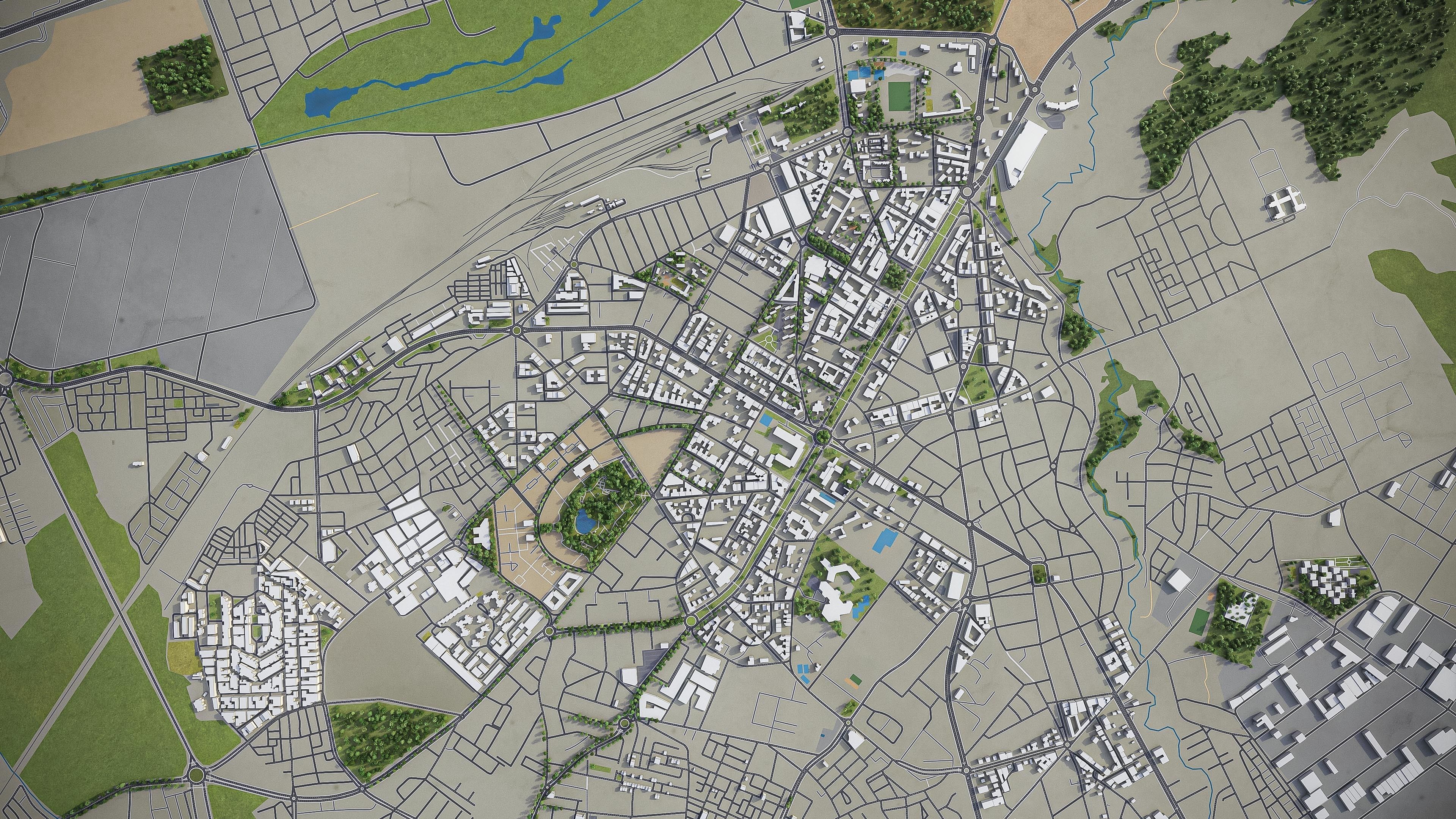 Fez - city  Low-poly 3D model_8