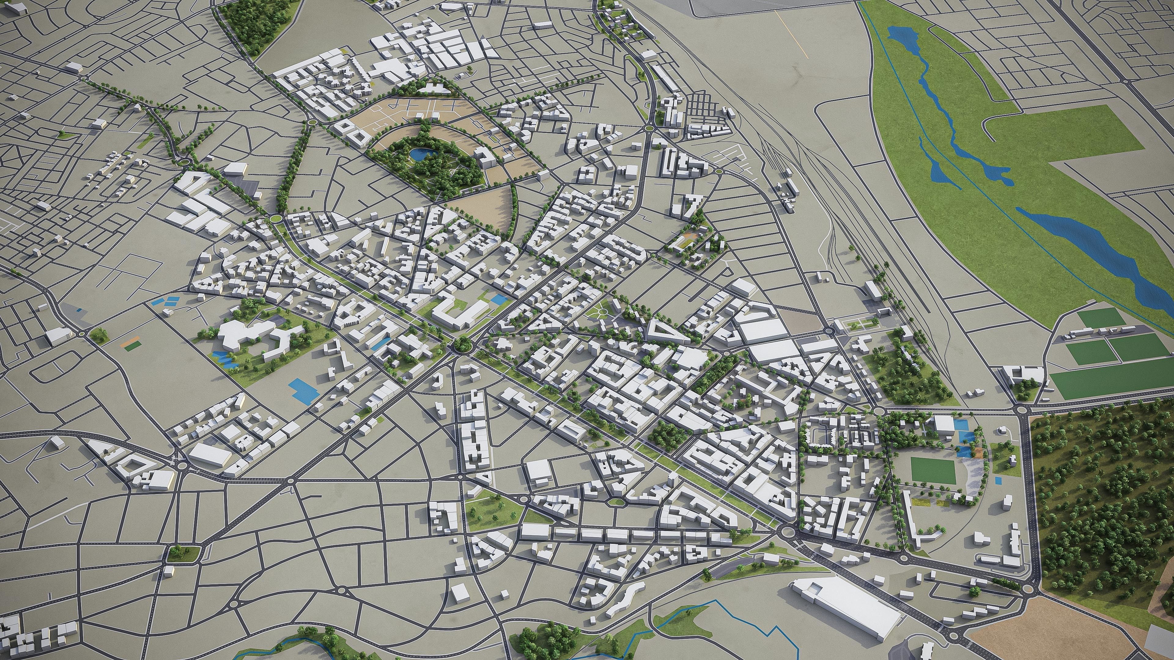 Fez - city  Low-poly 3D model_5