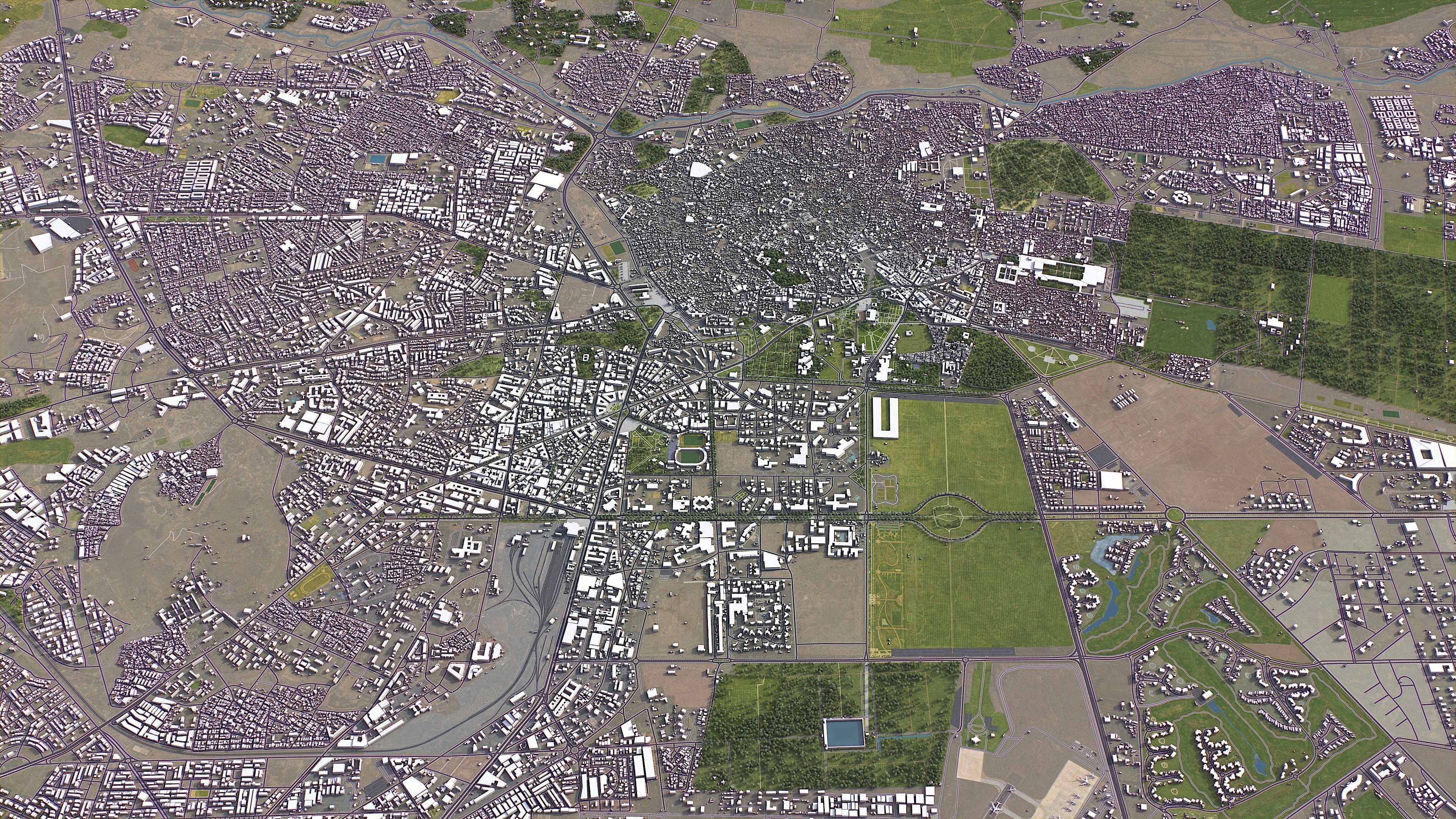 Marrakesh - 3D City Model Low-poly 3D model_9