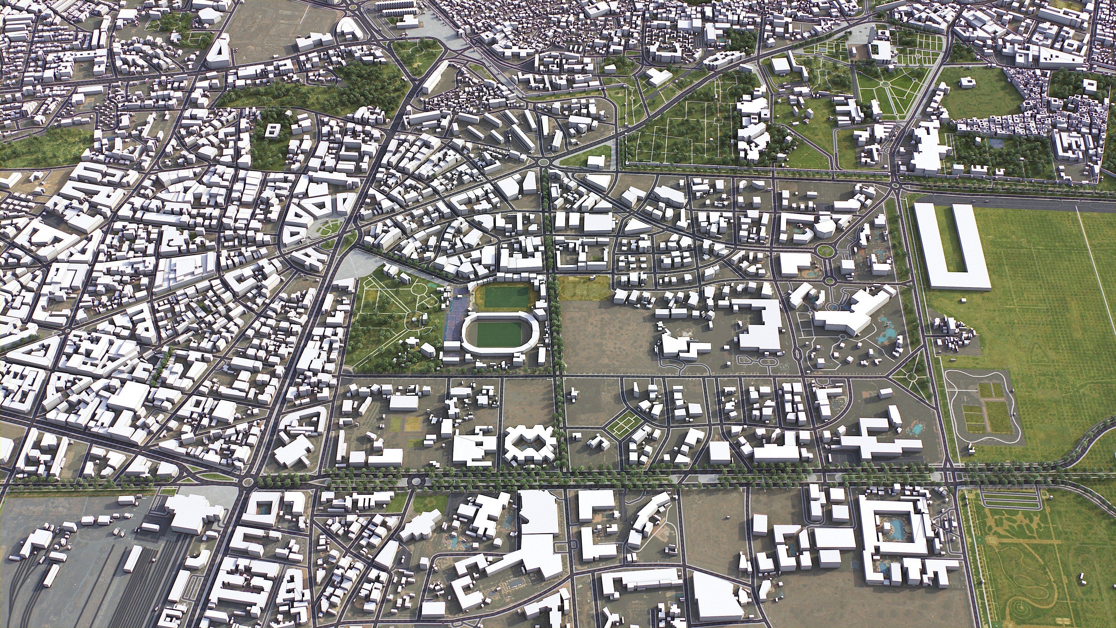 Marrakesh - 3D City Model Low-poly 3D model_1