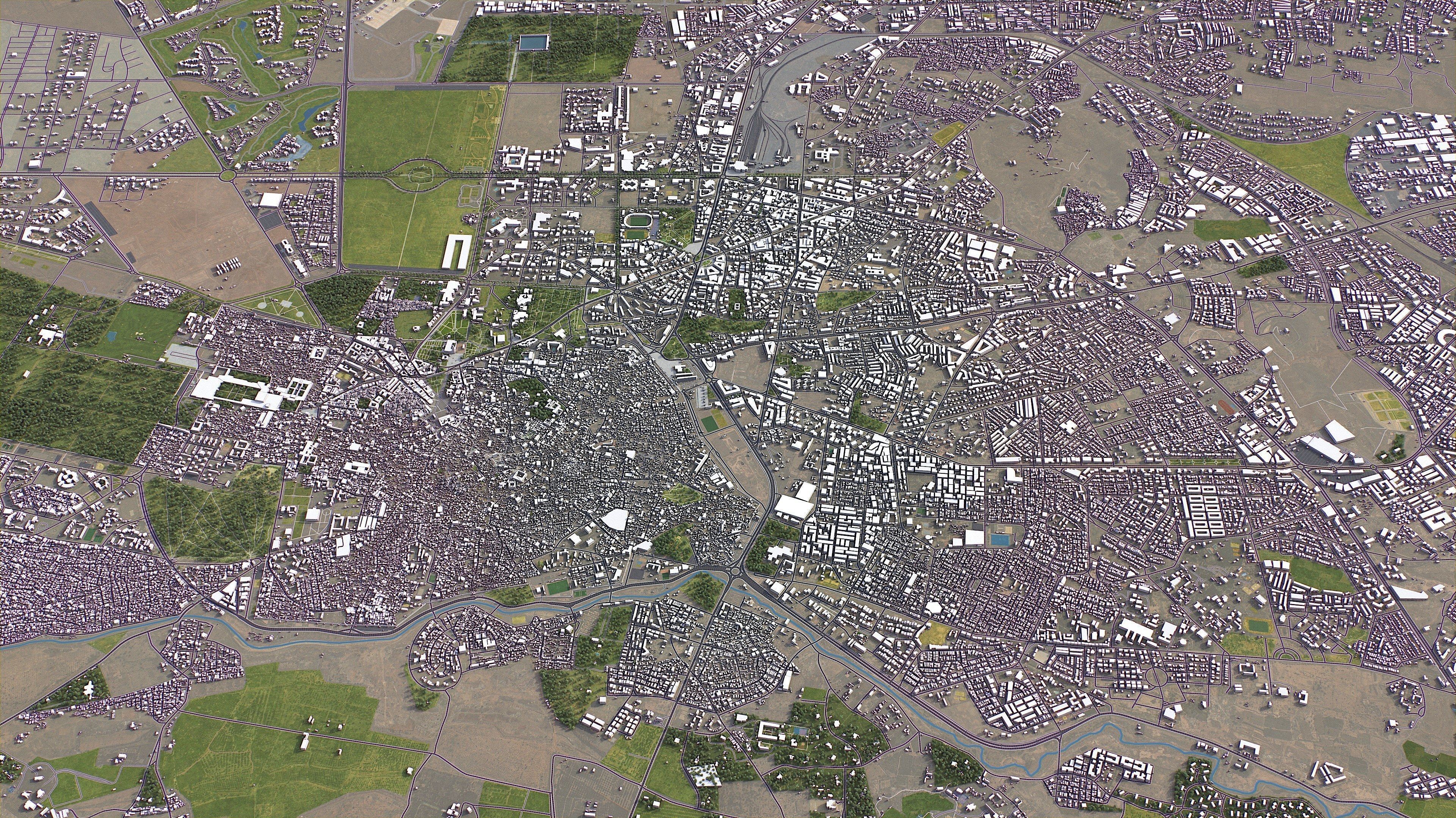 Marrakesh - 3D City Model Low-poly 3D model_10