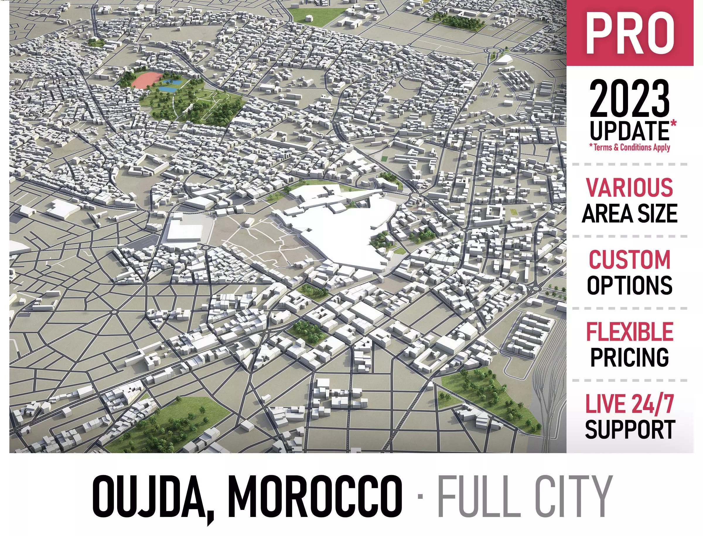 Oujda  Low-poly 3D model_0