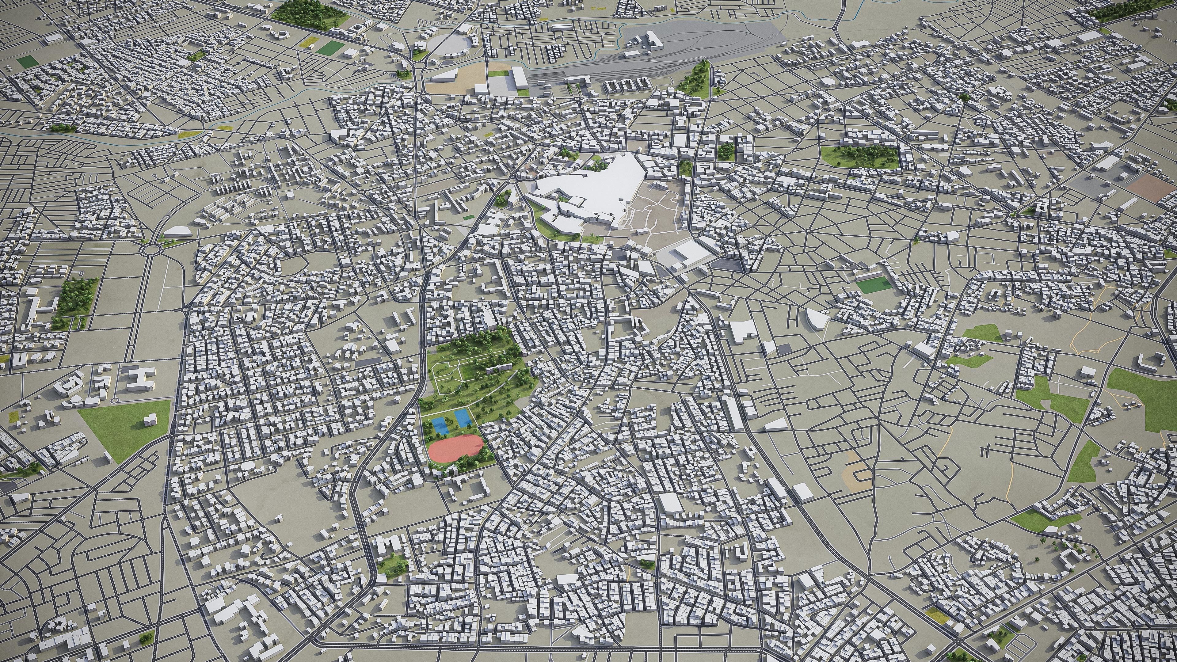 Oujda  Low-poly 3D model_3