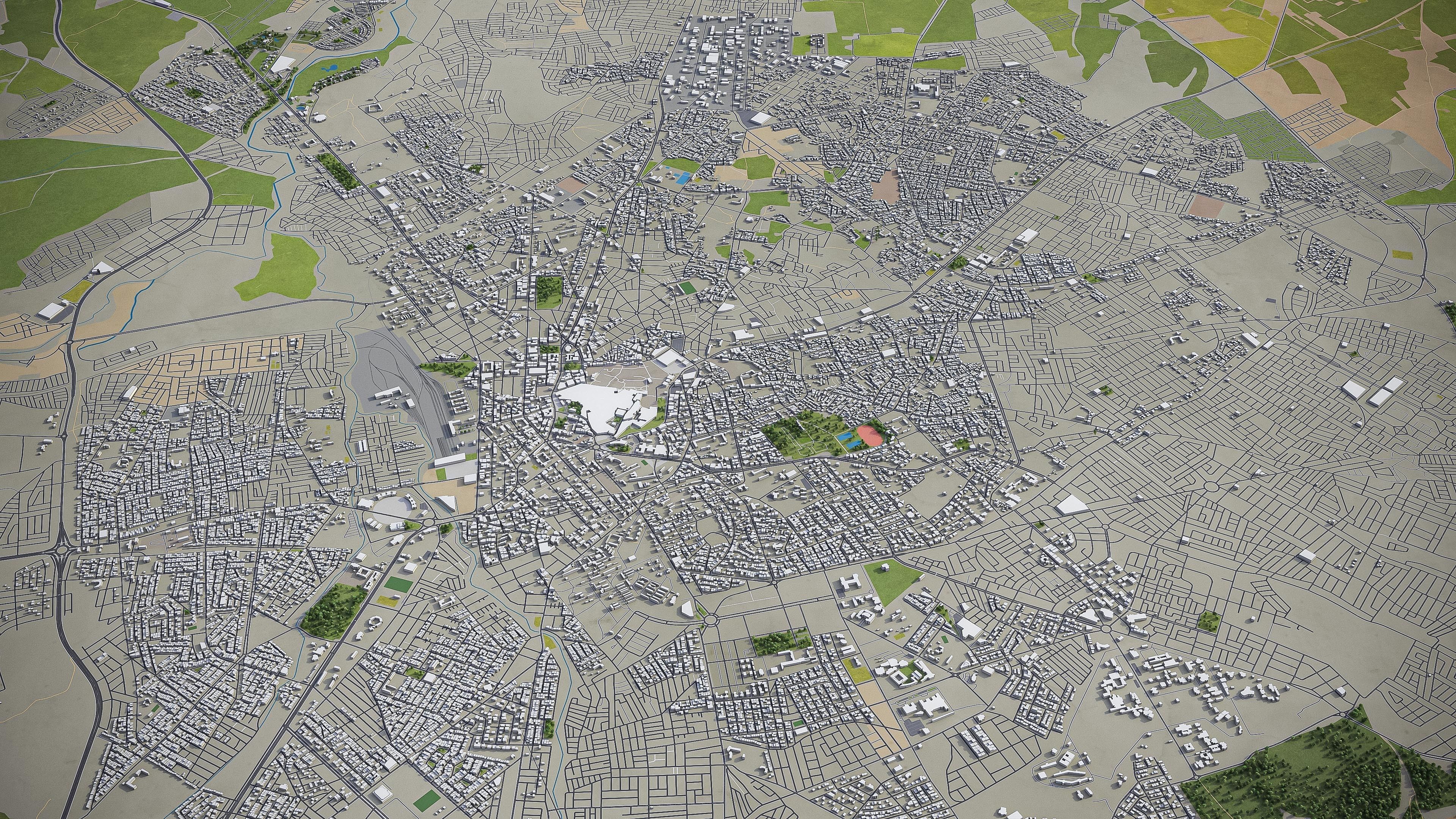 Oujda  Low-poly 3D model_2