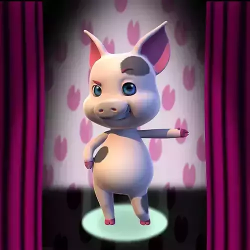 Cute little pig For Animation 