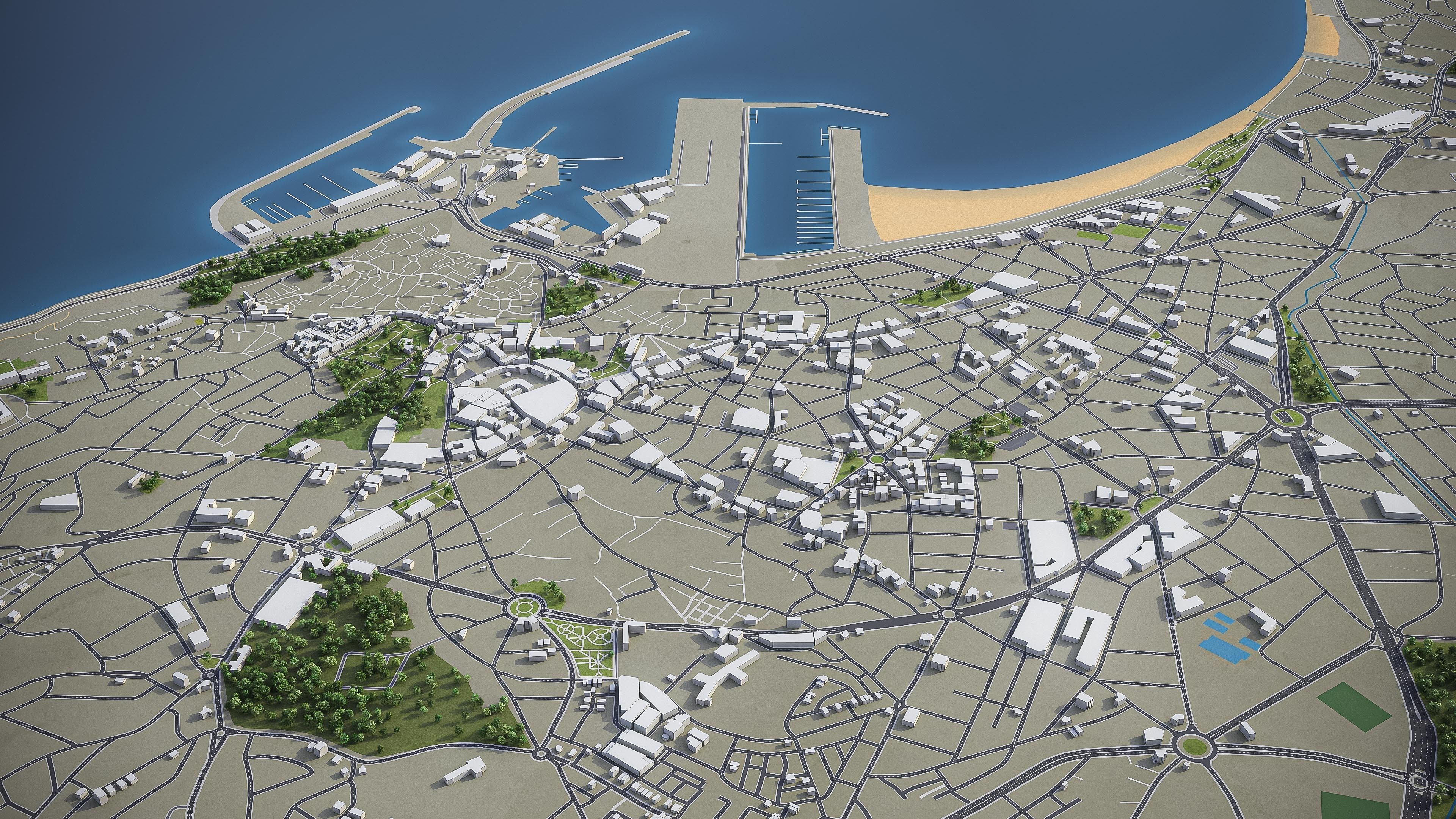 Tangier  Low-poly 3D model_6