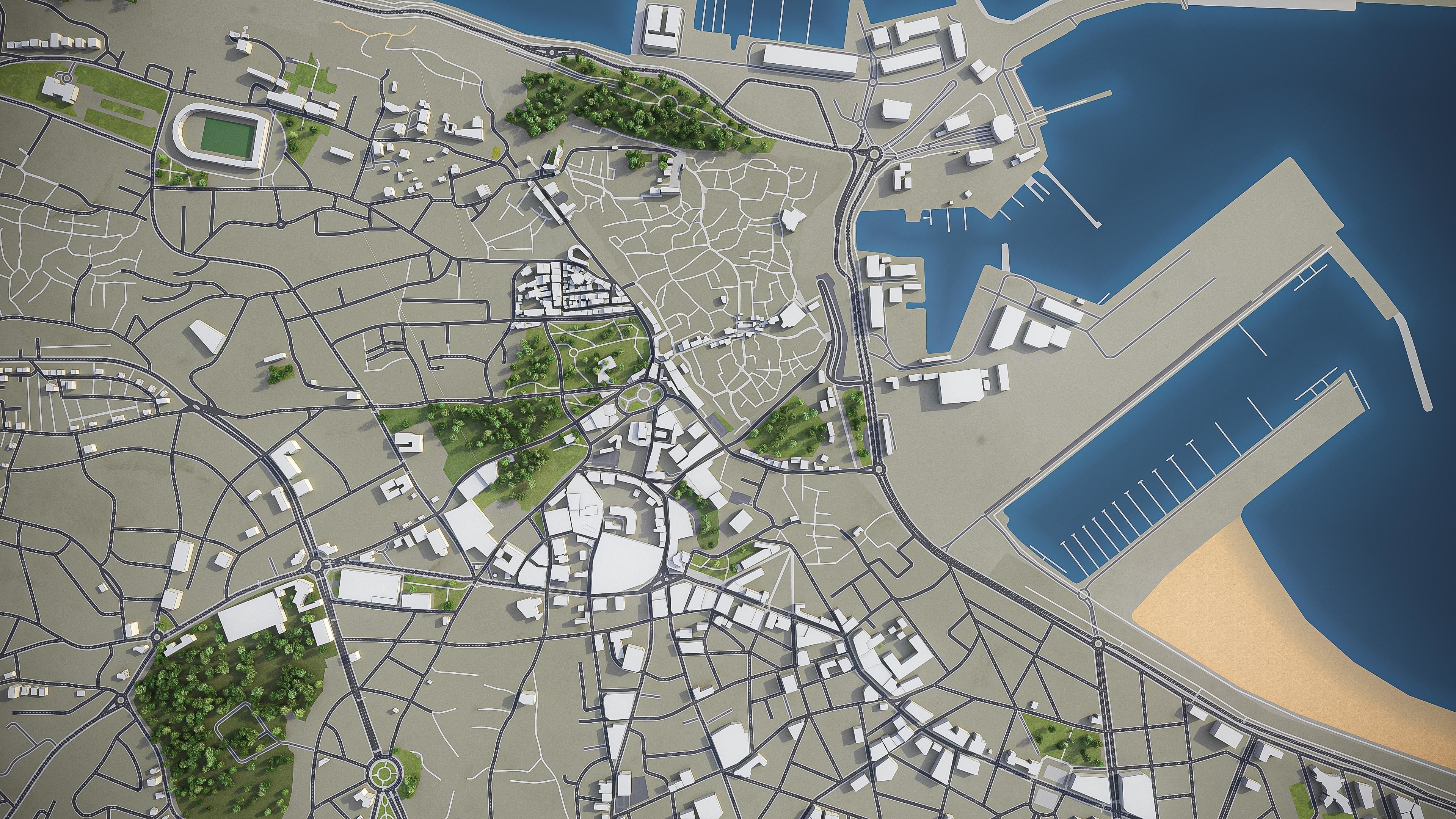 Tangier  Low-poly 3D model_7