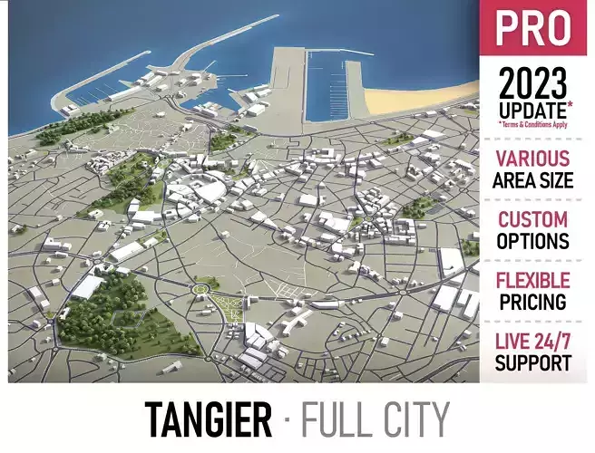 Tangier  Low-poly 3D model