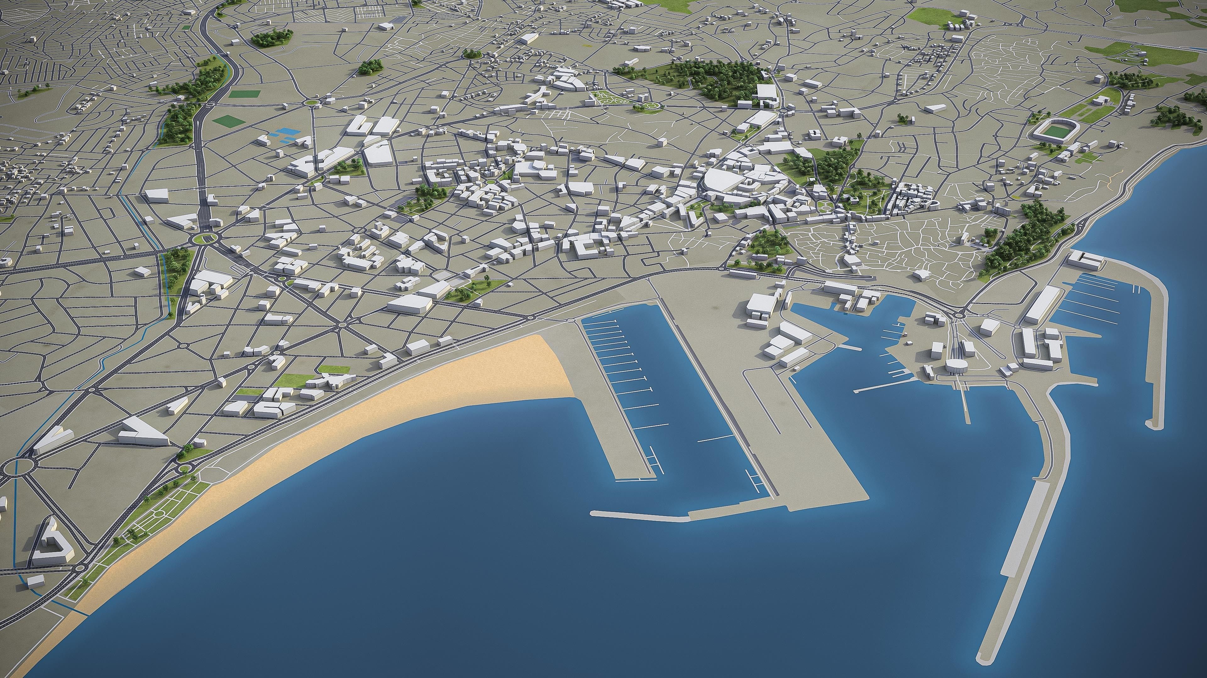 Tangier  Low-poly 3D model_3