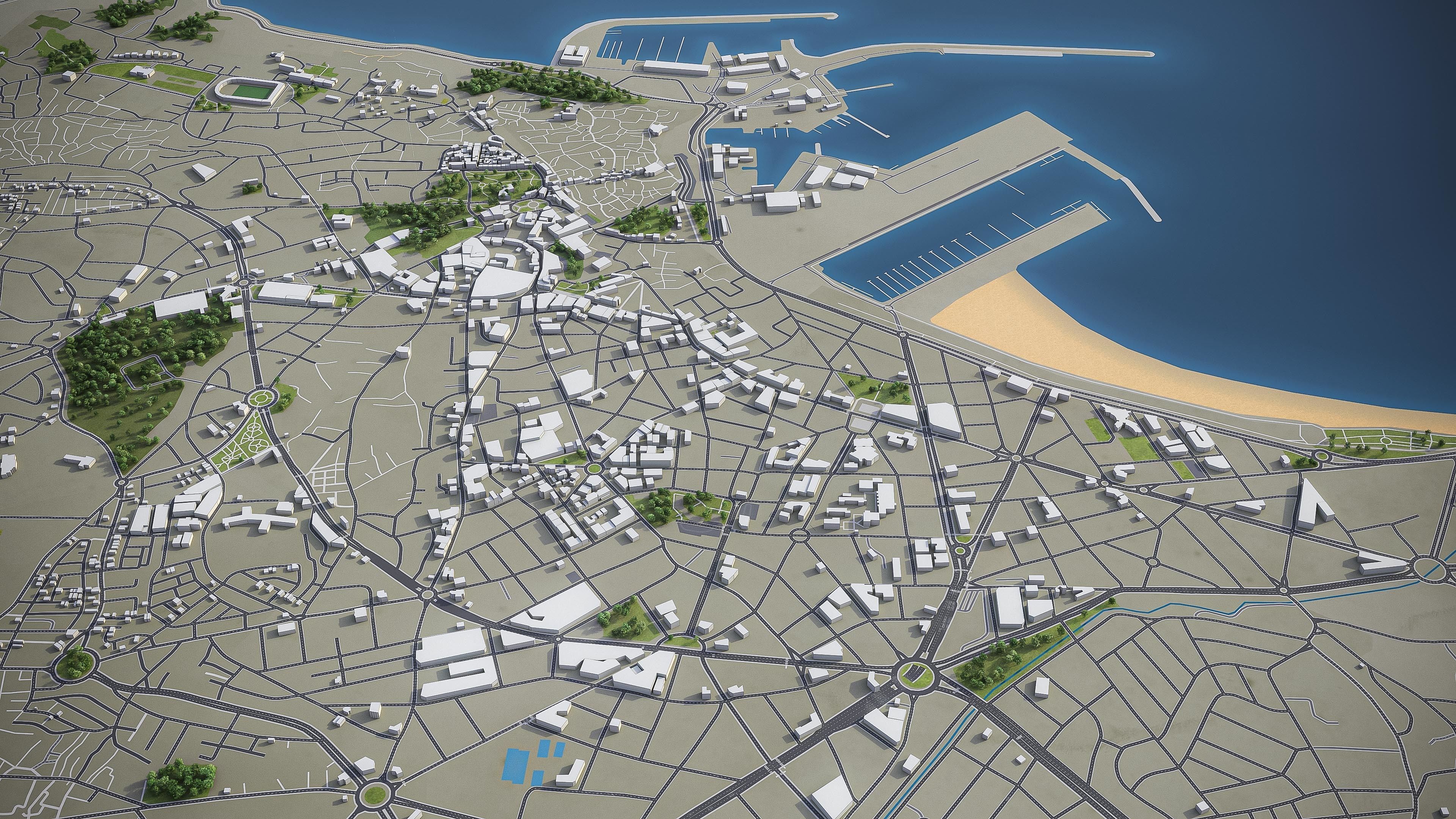 Tangier  Low-poly 3D model_2