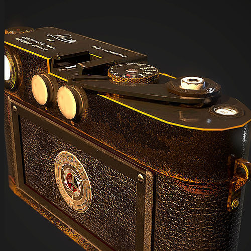 Old DSLR Camera  Low-poly 3D model