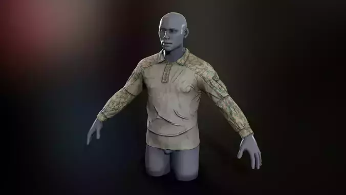 USMC Frogsuit shirt Low-poly 3D model
