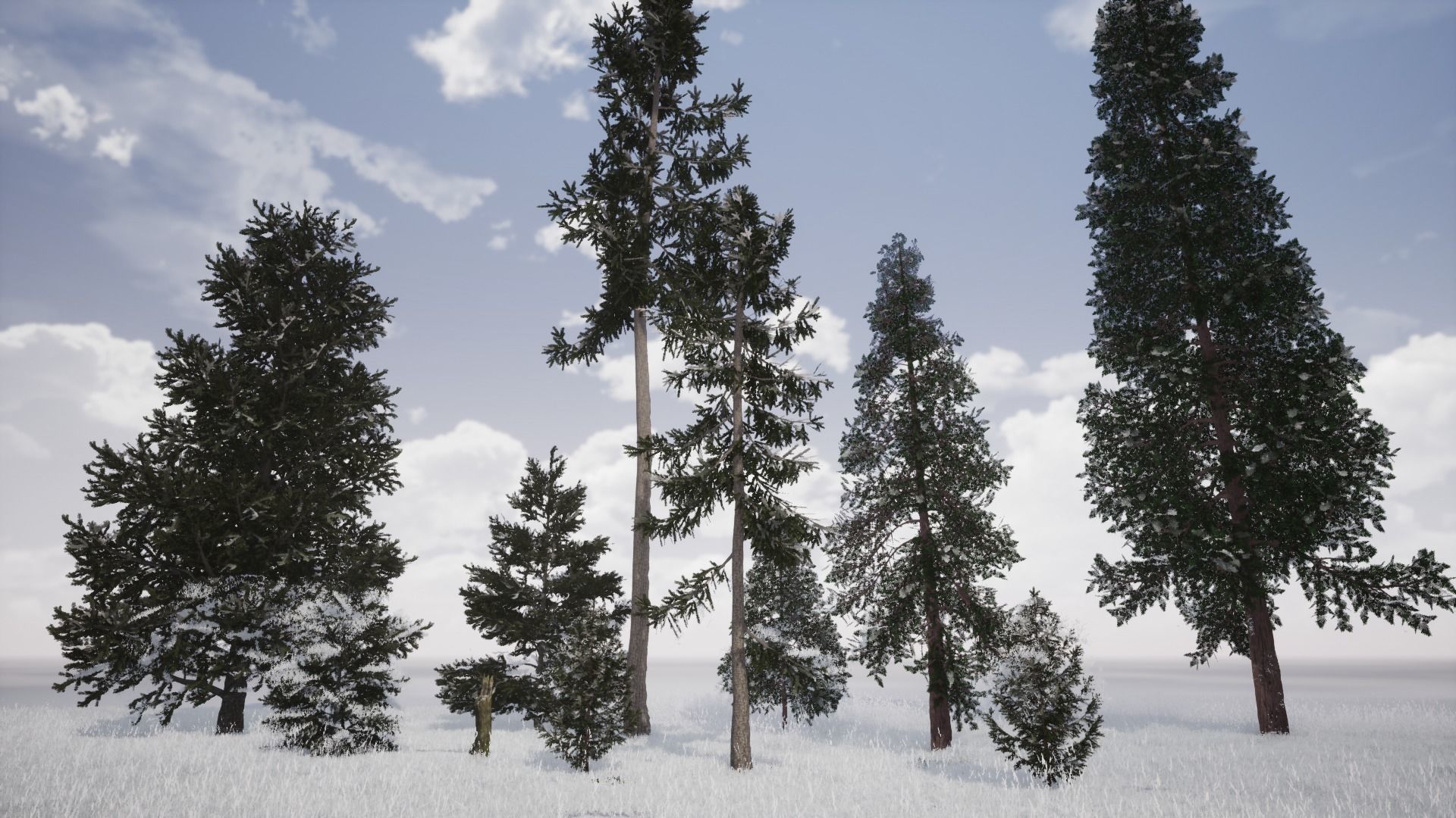 Very realistic 3d Trees collection for Twinmotion 2019 full pack Low-poly 3D model_2