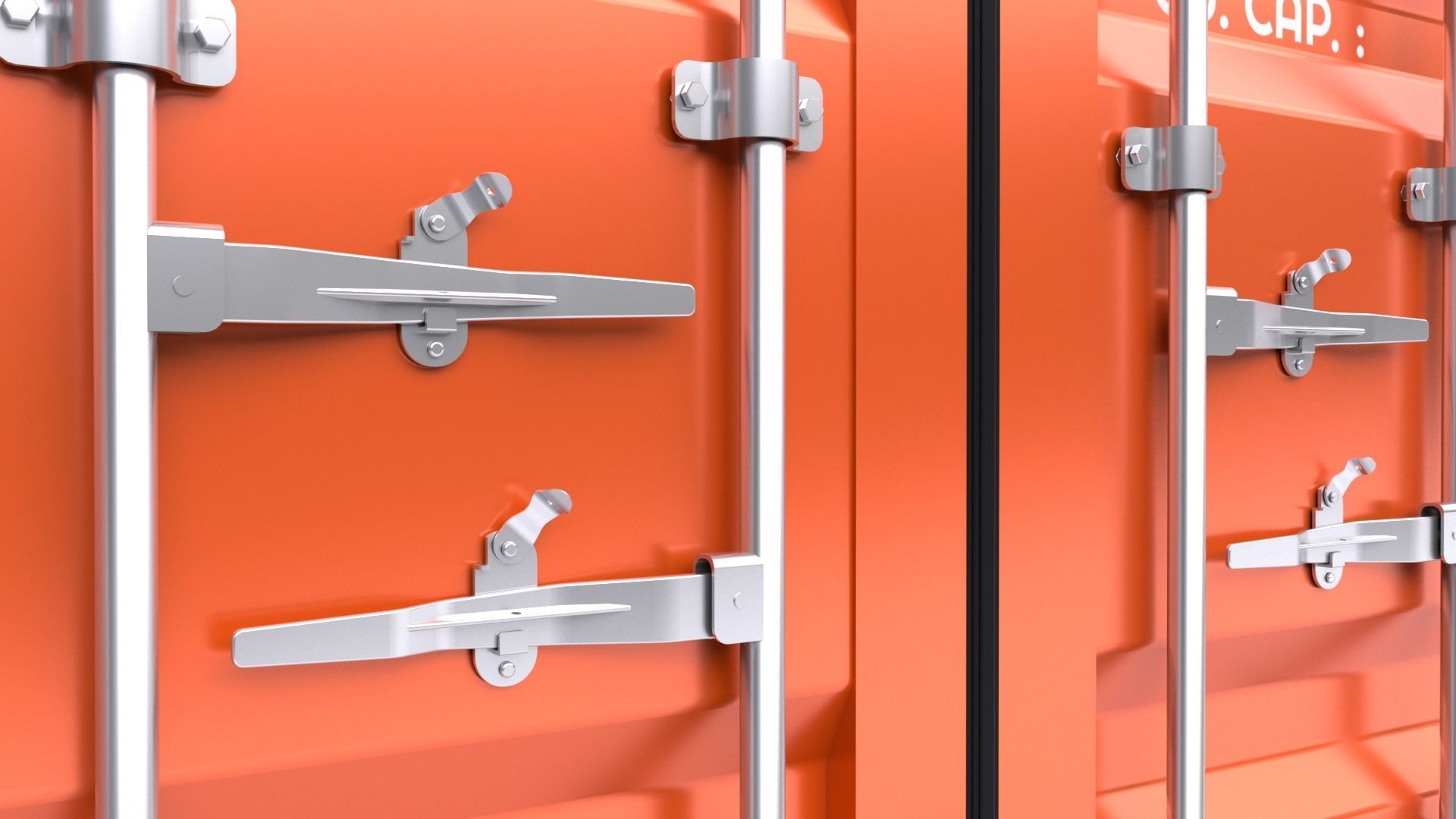 Standart Container 20ft and 40ft for Ship and Truck 3D Model Collection_14