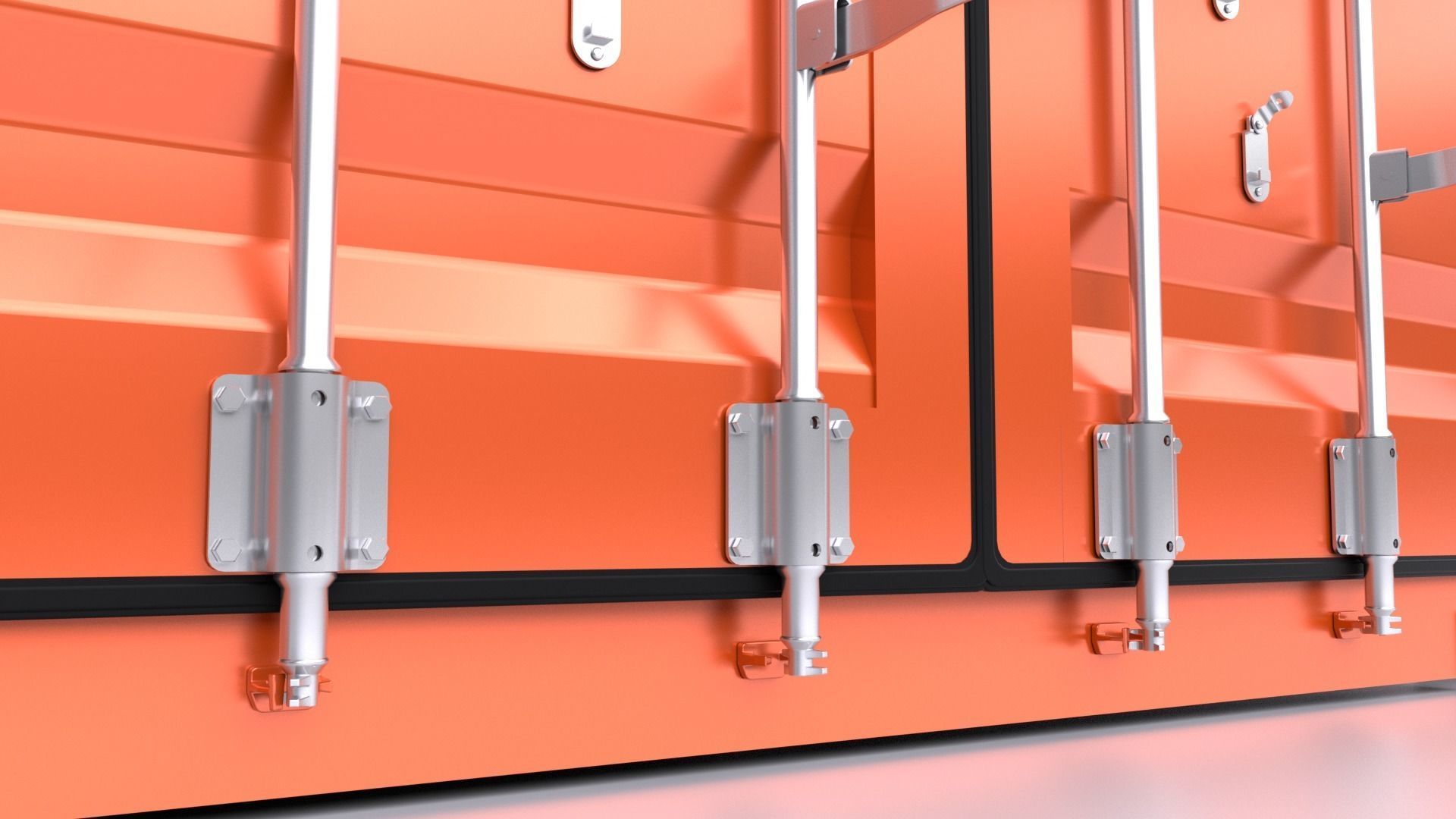 Standart Container 20ft and 40ft for Ship and Truck 3D Model Collection_12