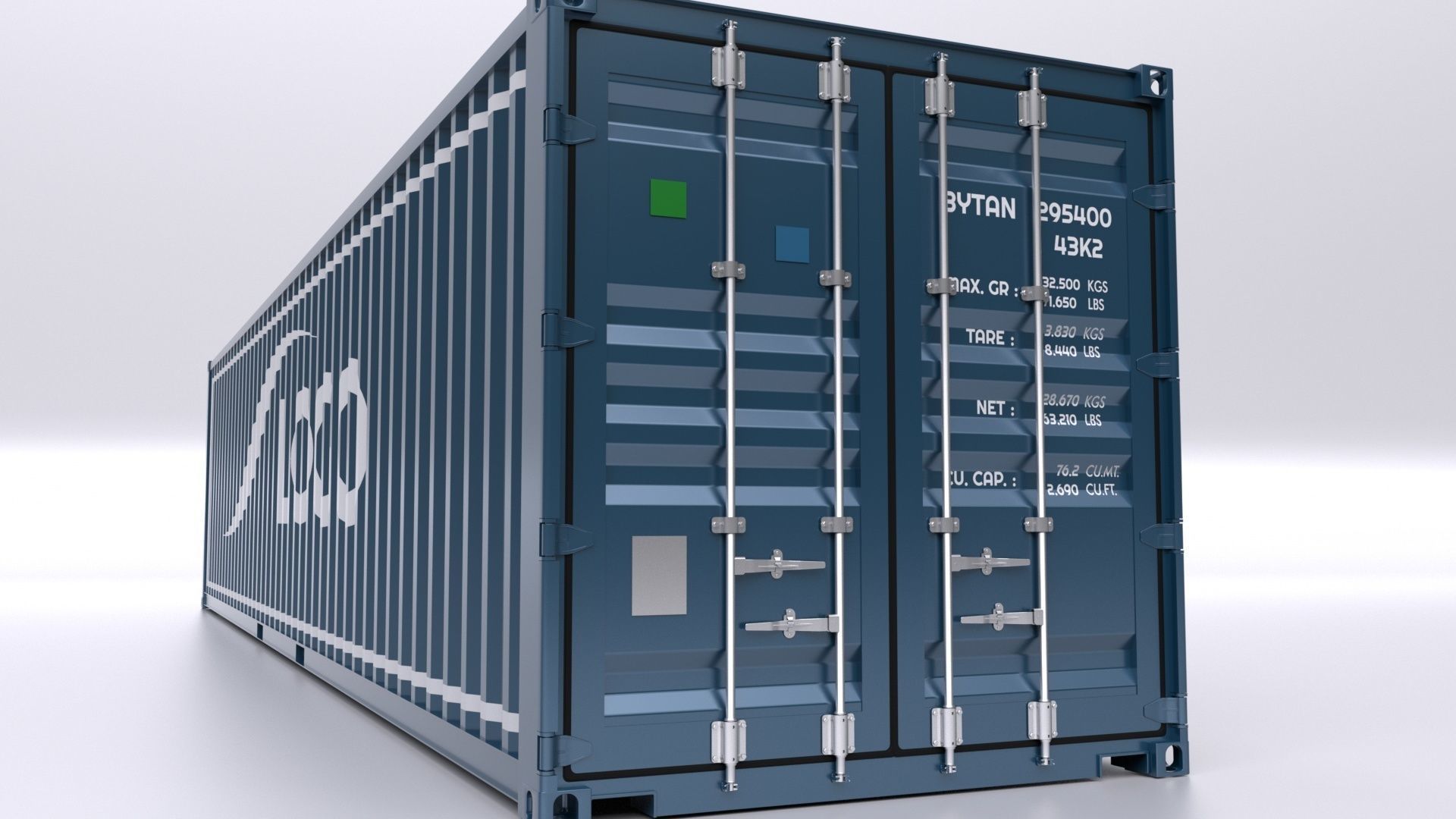Standart Container 20ft and 40ft for Ship and Truck 3D Model Collection_5