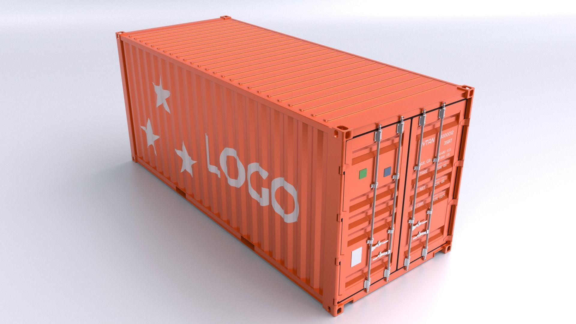 Standart Container 20ft and 40ft for Ship and Truck 3D Model Collection_10