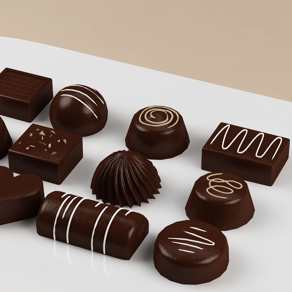 Cake 15 Chocolates  3D model_6